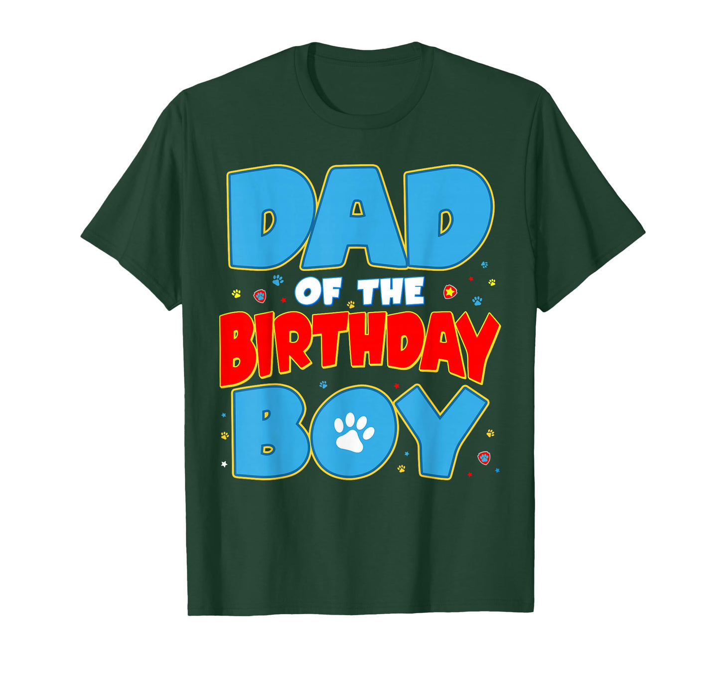 Dad of The Birthday Boy Funny Dog Lover Birthday Family T-Shirt