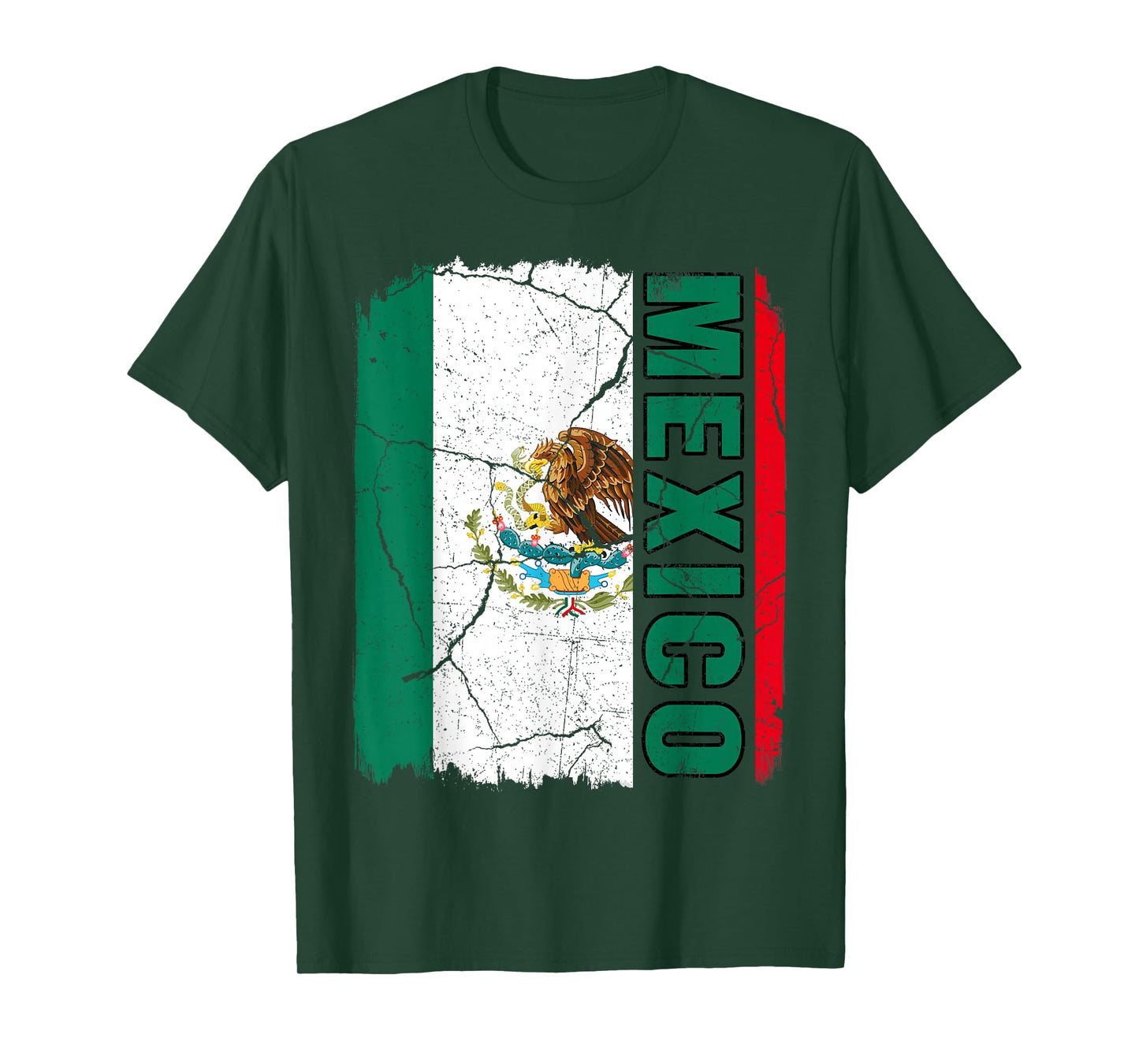 Vintage Mexican Flag Mexico Pride Roots Heritage Gift T-Shirt