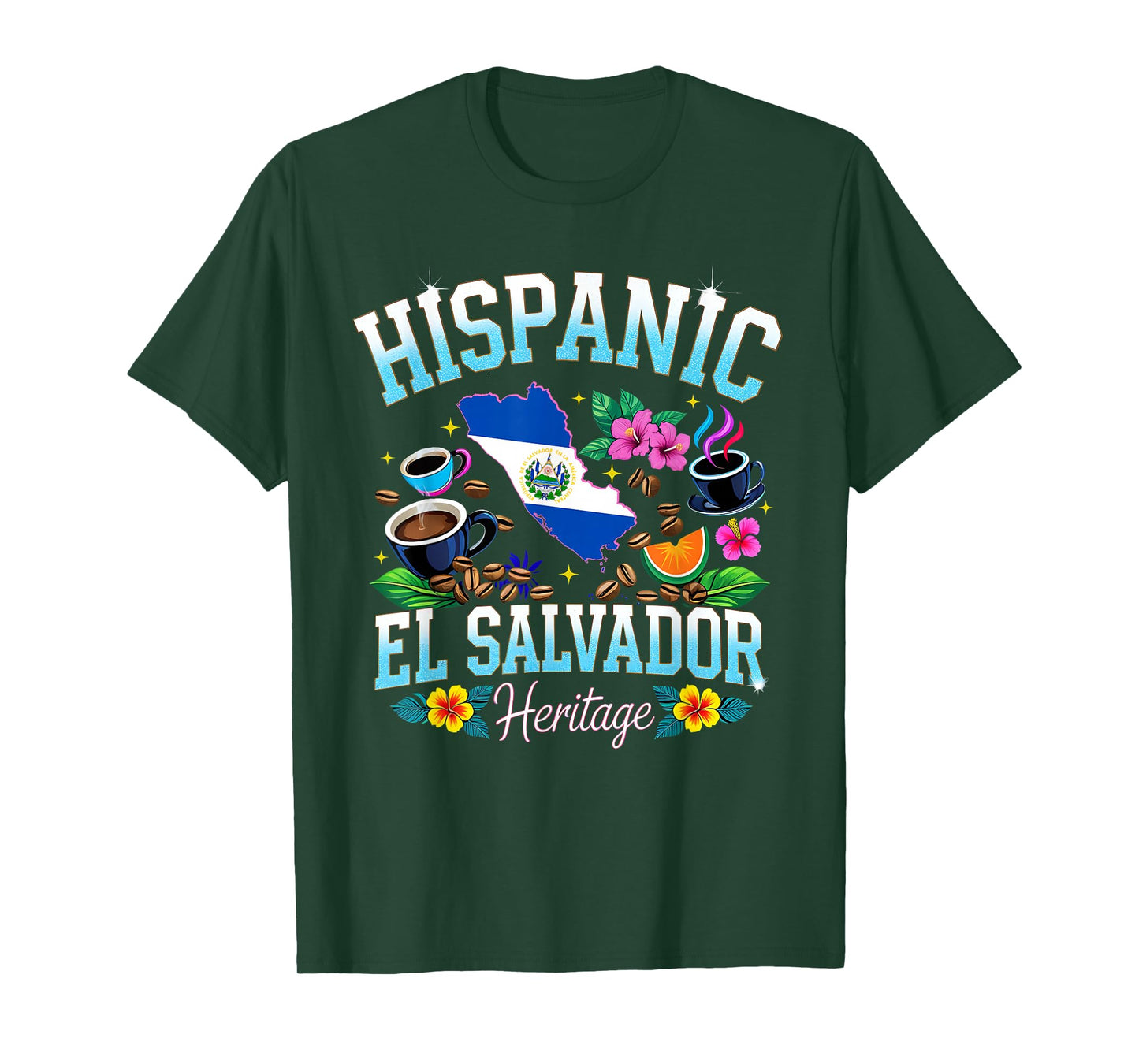 El Salvador Heritage Pride Hispanic Roots T-Shirt