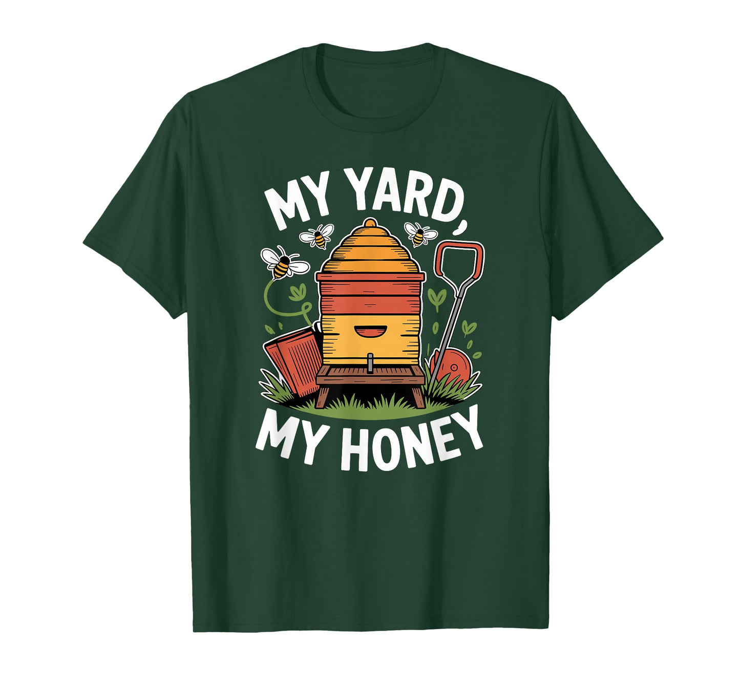 Urban Apiary Homegrown Honey with Backyard Bees in Garden T-Shirt
