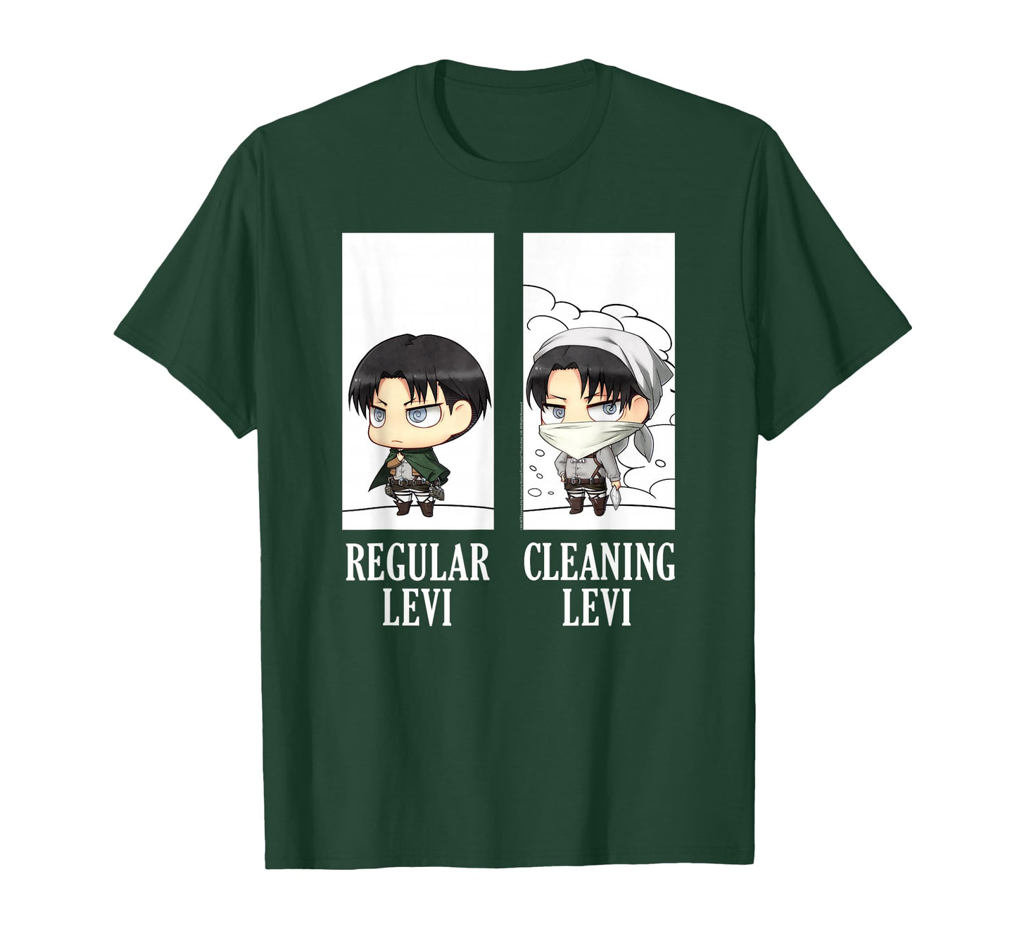 Attack on Titan Regular/Cleaning Levi Chibi AOT Anime T-Shirt
