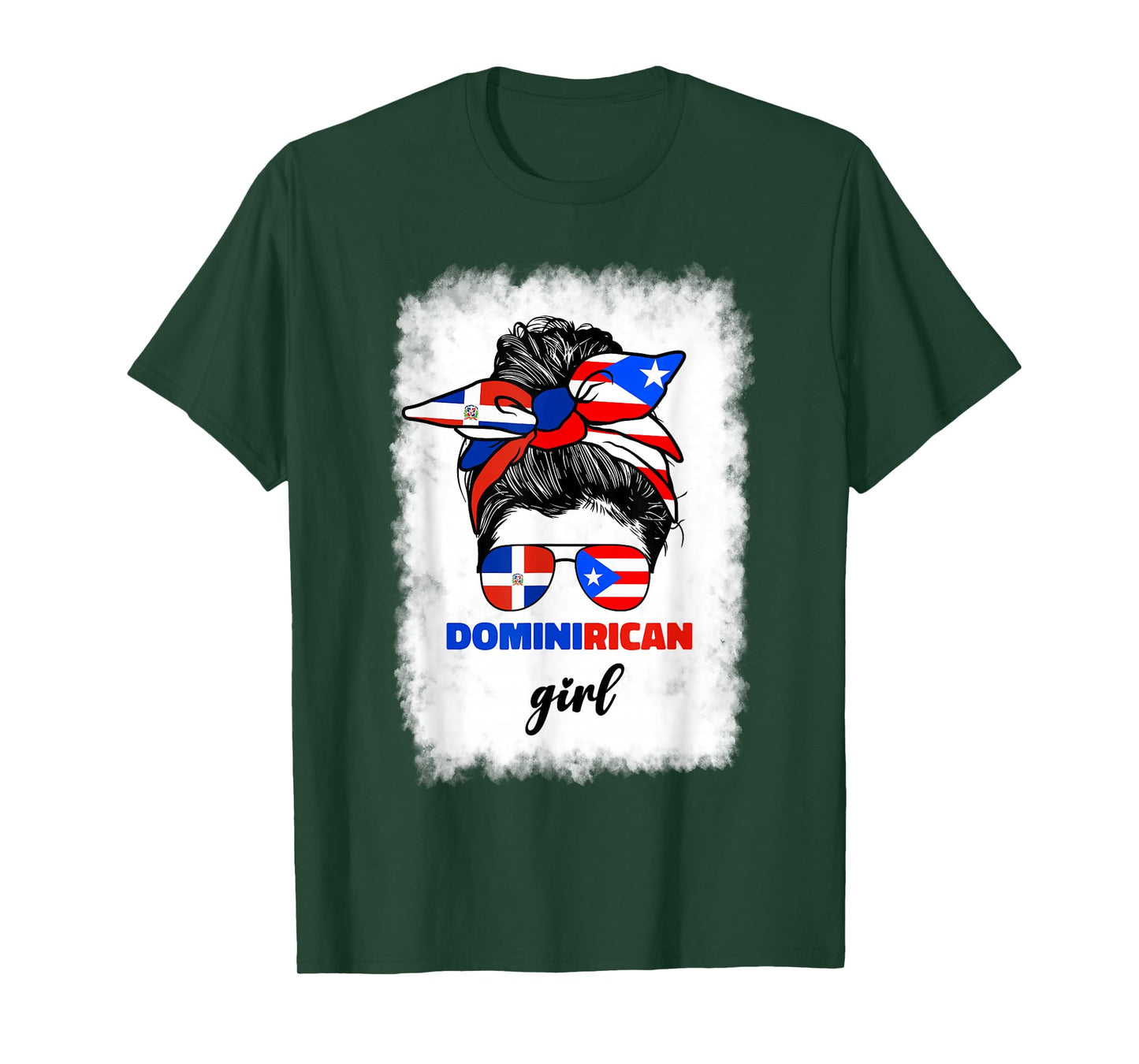Half Dominican And Puerto Rican Rico Flag DominiRican Girl T-Shirt