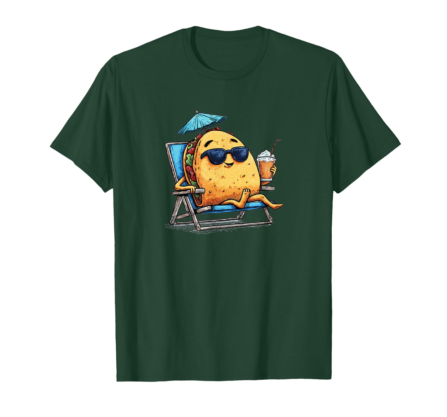 Nice Taco Look with Sunglasses for Holiday and Vacation Fans T-Shirt