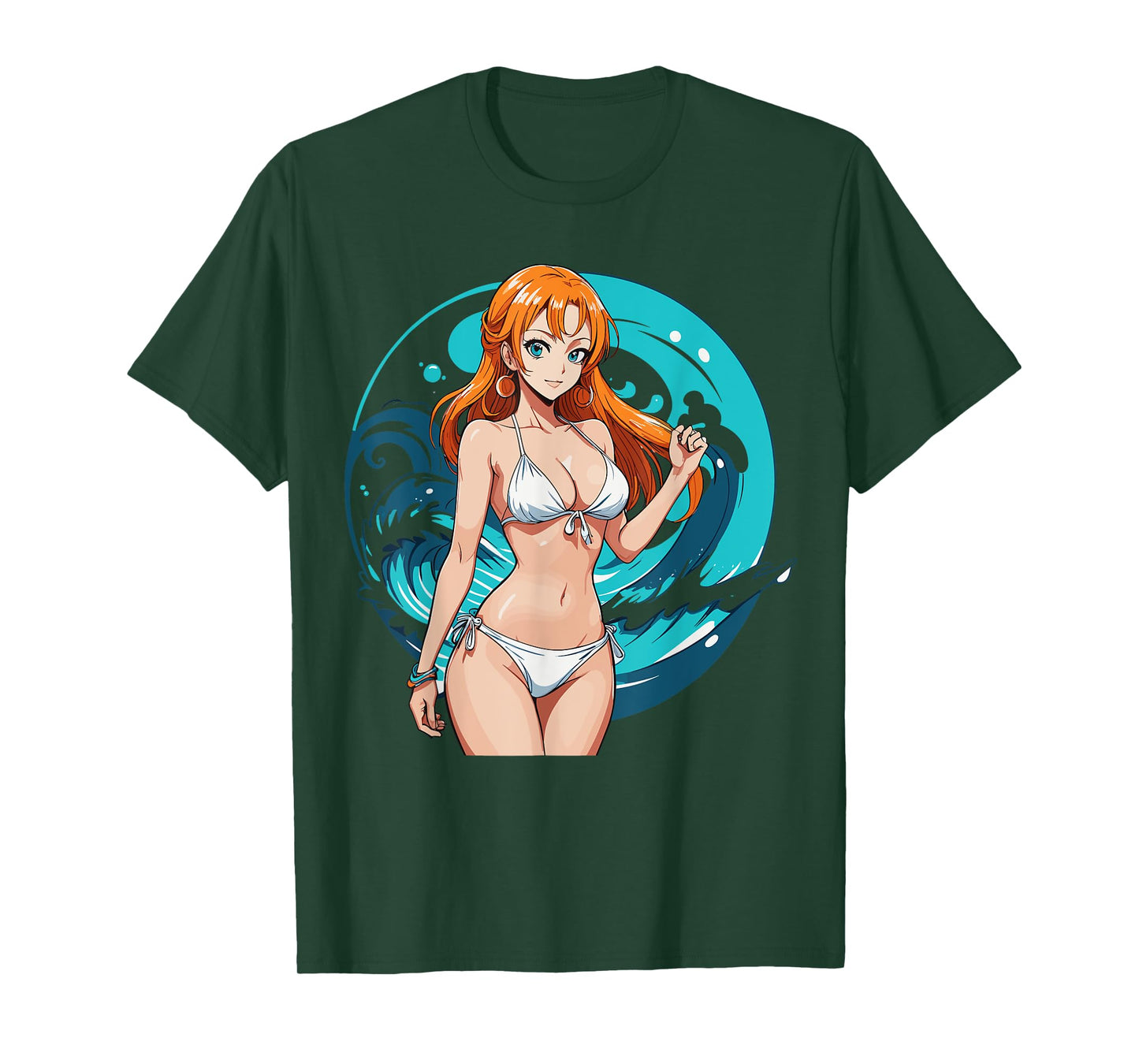 Sexy Waifu Beach Anime Girl Japanese T-Shirt