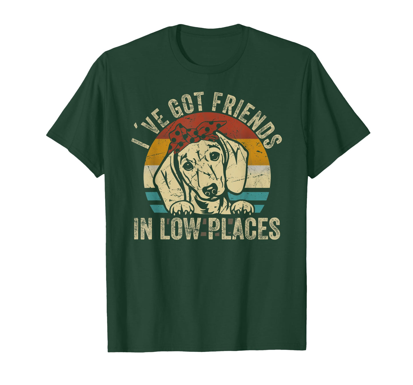 I've Got Friends In Low Places funny Dachshund Wiener Dog T-Shirt