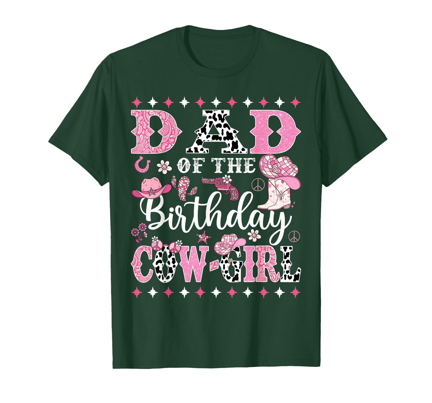 Dad Of The Birthday CowGirl Rodeo CowGirl Birthday T-Shirt