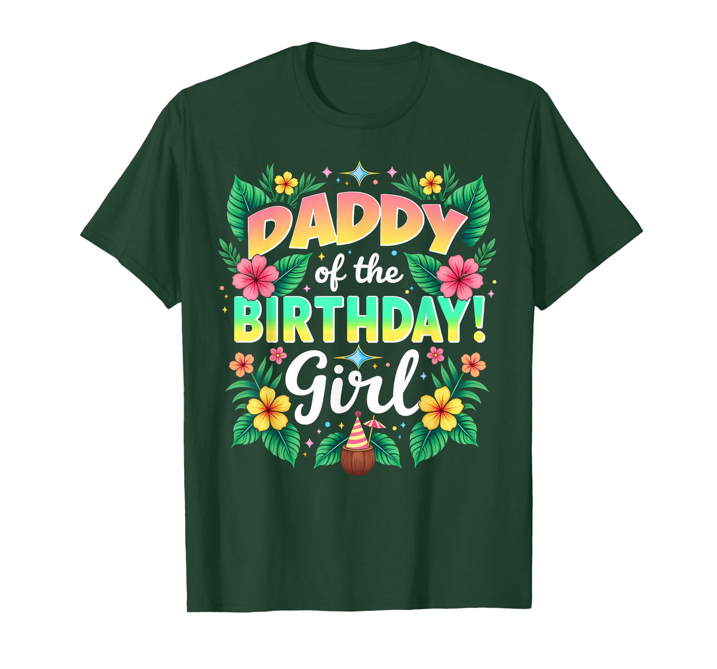 Aloha Hawaii Daddy Daddy Of The Birthday Girl T-Shirt