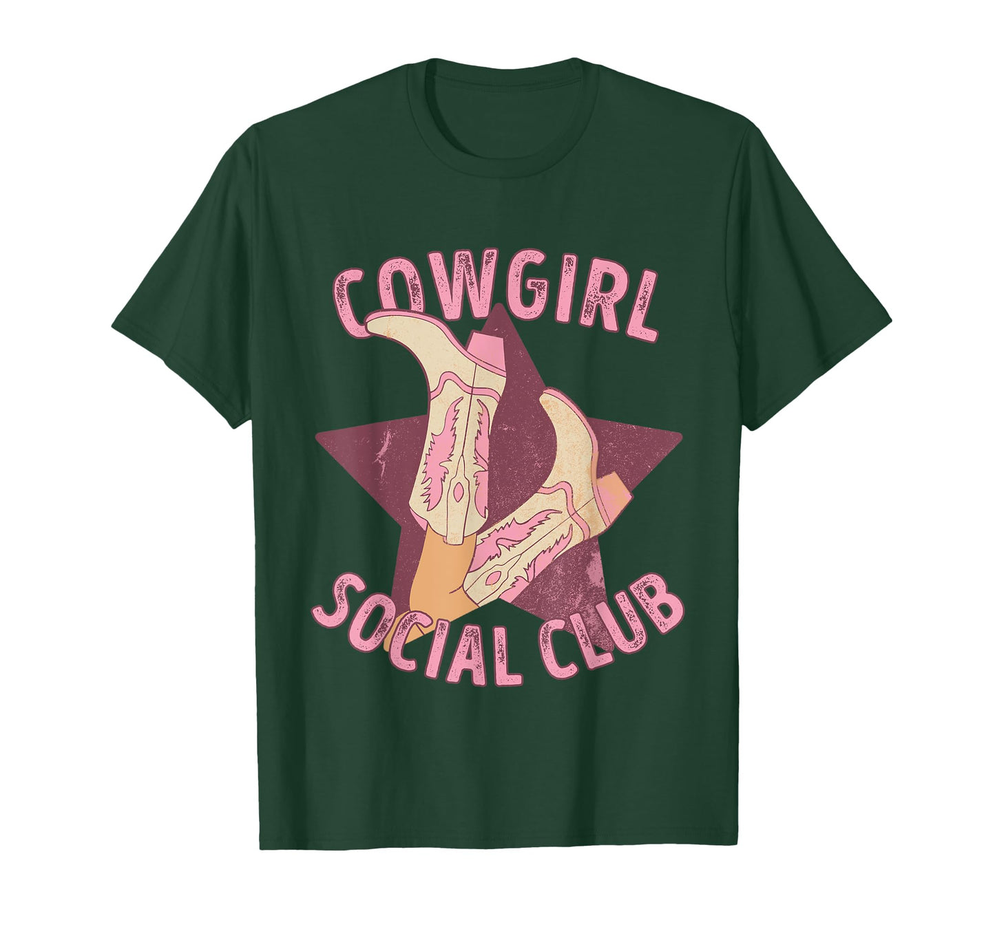 Cowgirl Social Club Western Boots Aesthetic Country Girls T-Shirt