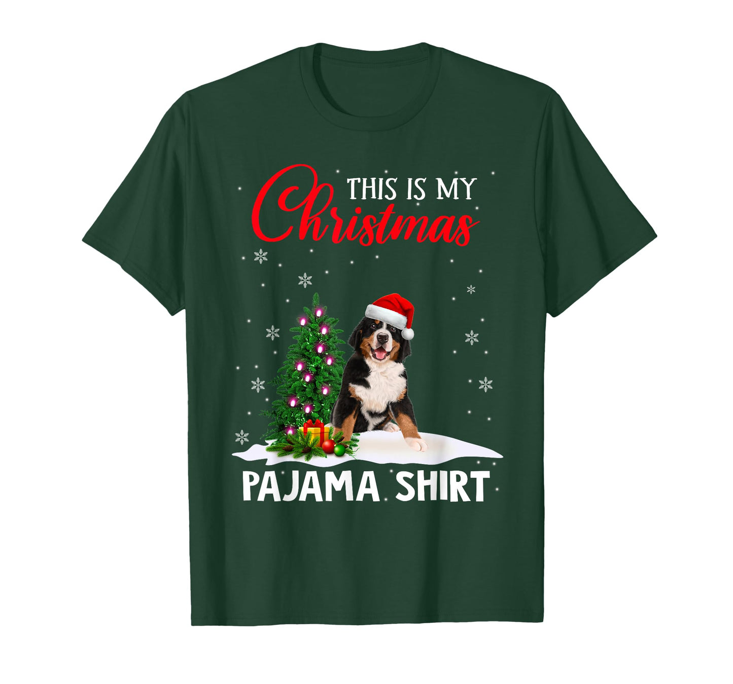 This Is My Christmas Pajama Bernese Mountain Xmas Dog Lover T-Shirt