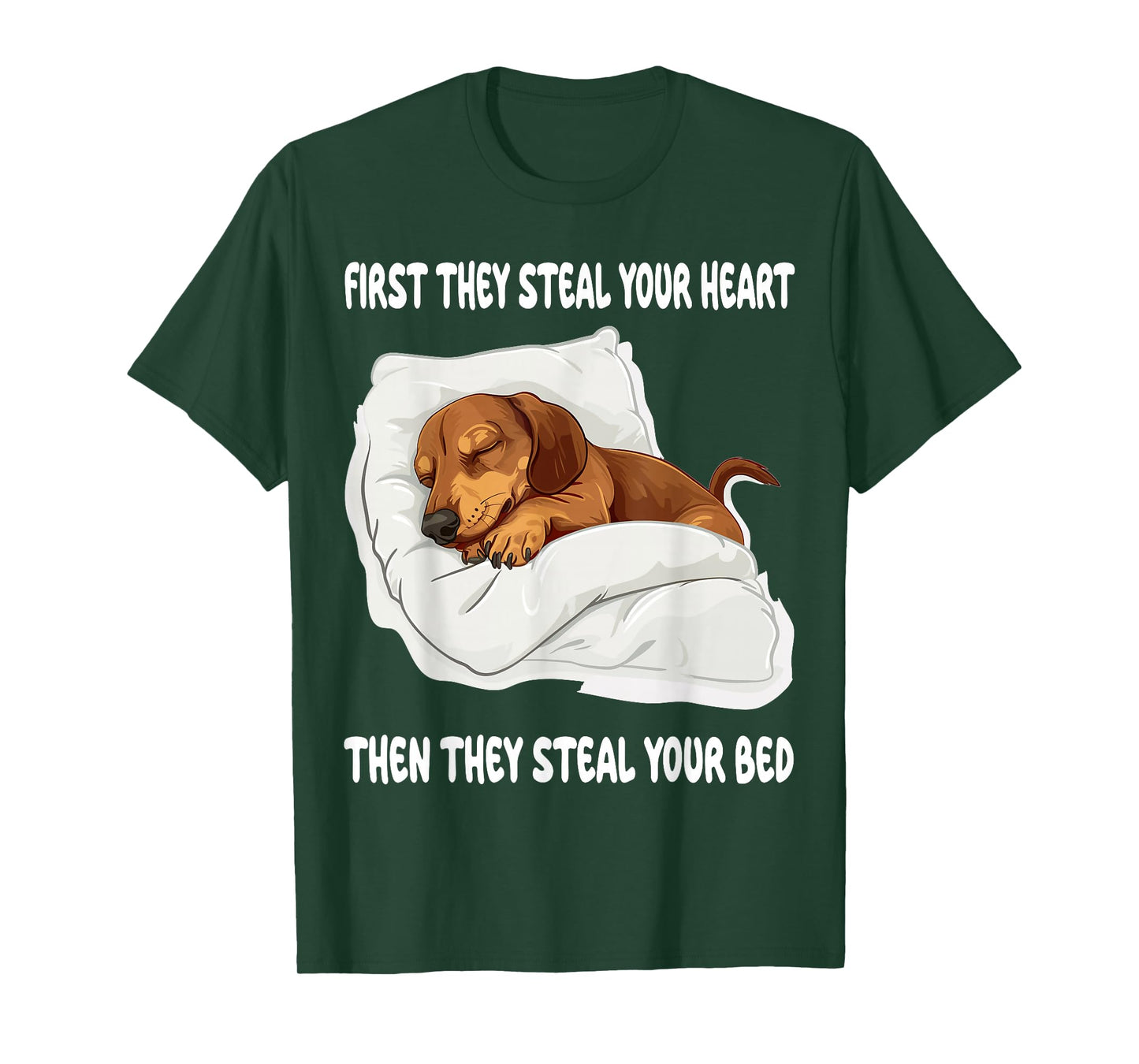 Dachshund Wiener Doxie Sleeping Pajamas Nightgown T-Shirt