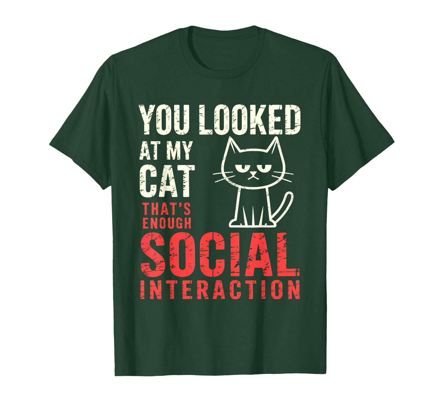 You Looked at My Cat – Sarcastic Graphic T-Shirt