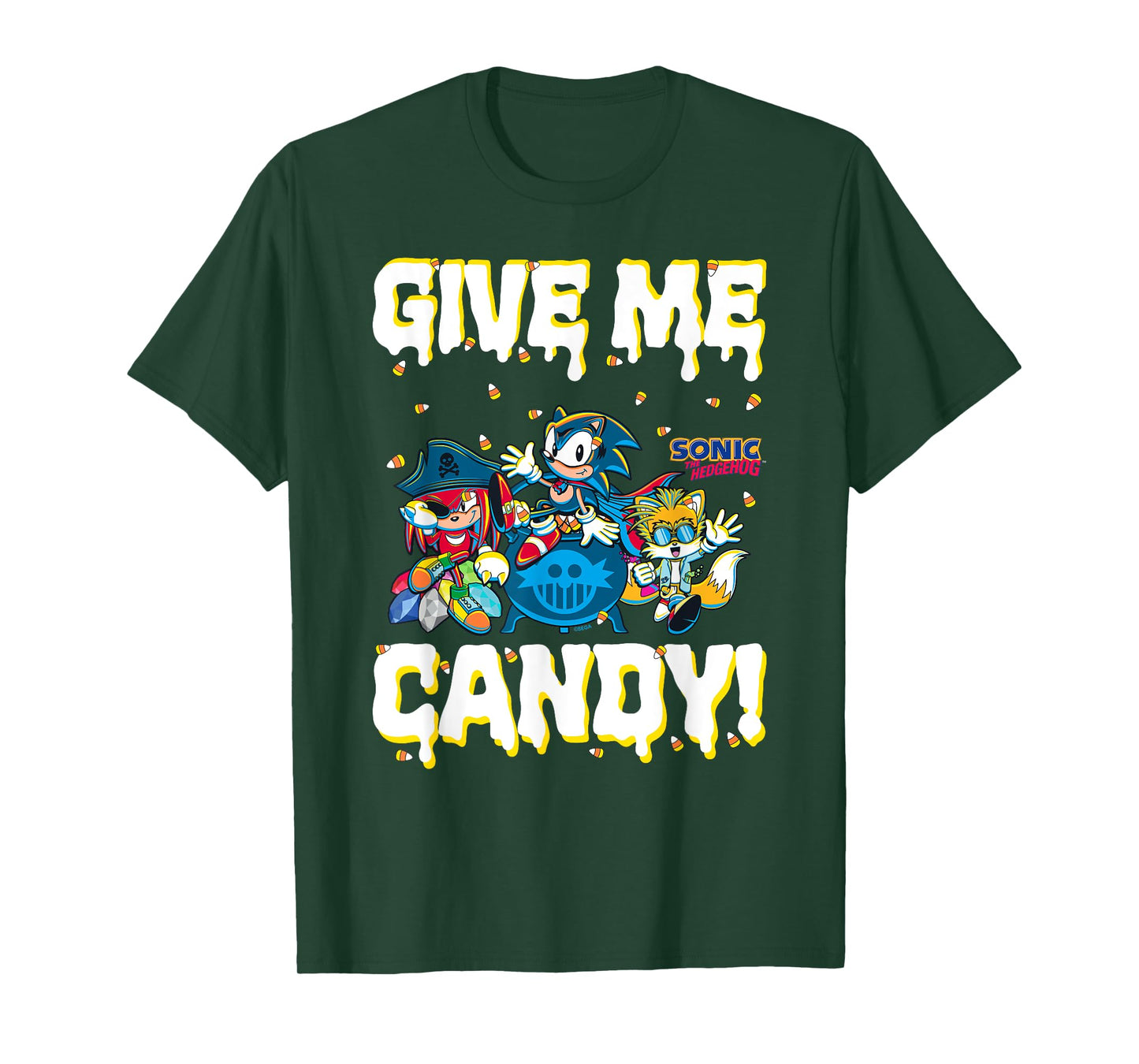 Sonic The Hedgehog Halloween Give Me Candy Costumed Pals T-Shirt