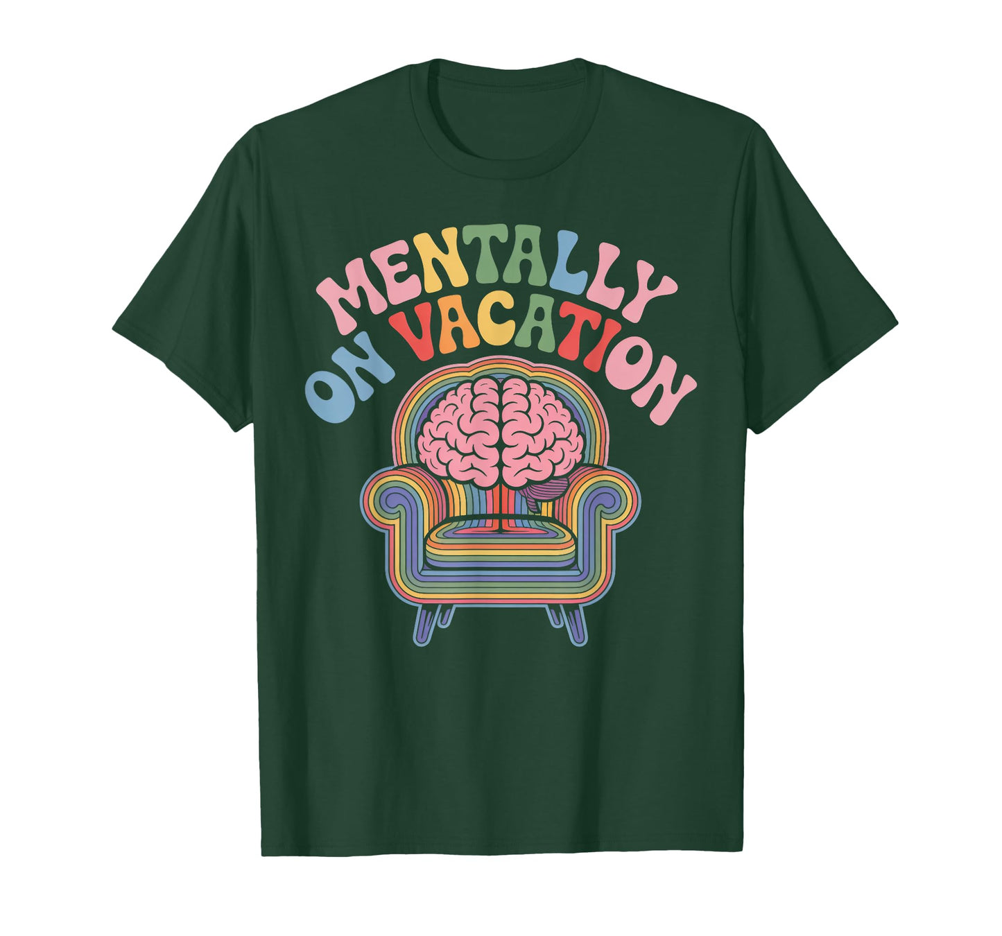 Mentally on Vacation Brain Lounge T-Shirt