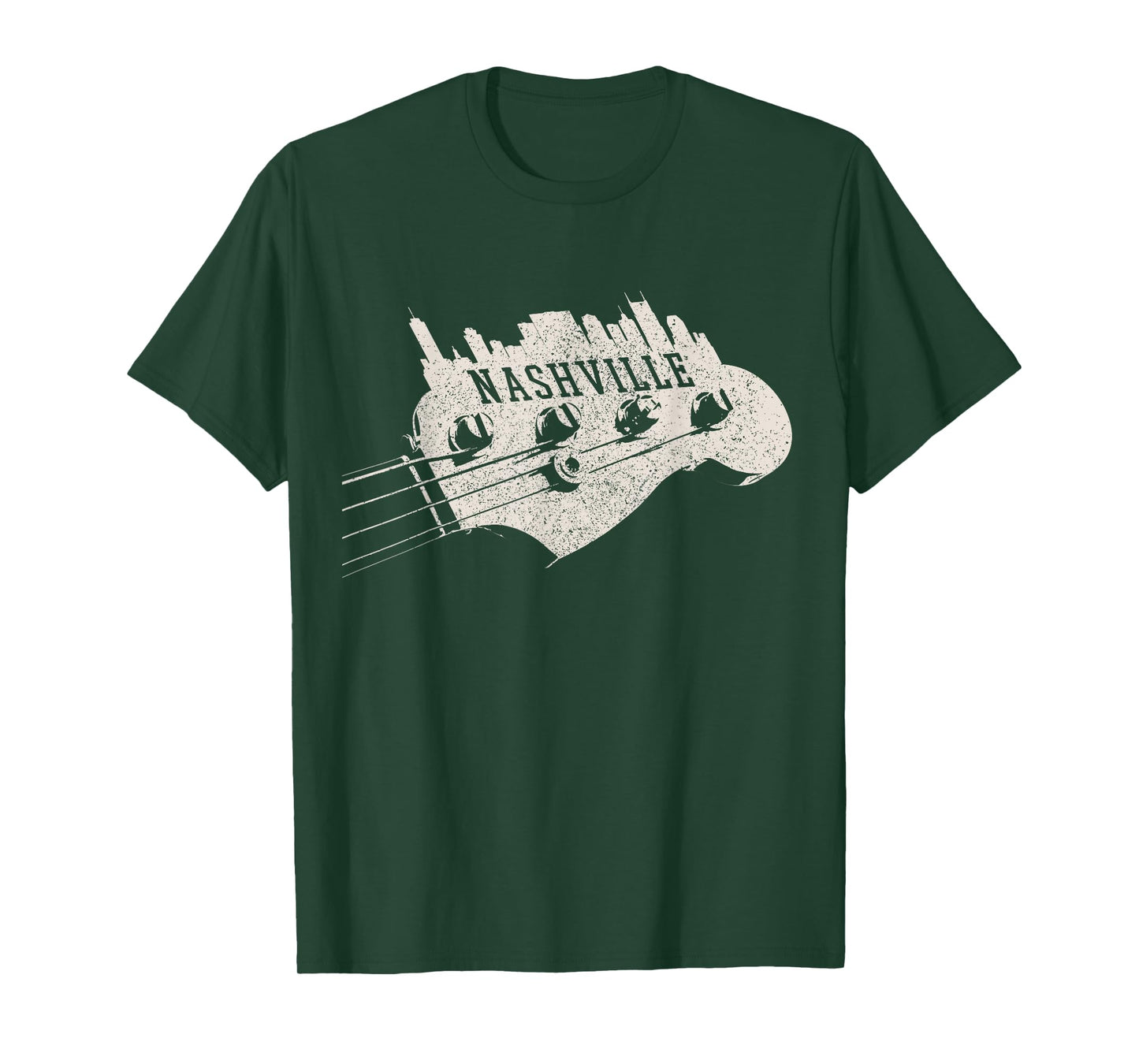 Nashville Skyline - Bass Guitar Country Music City souvenir T-Shirt