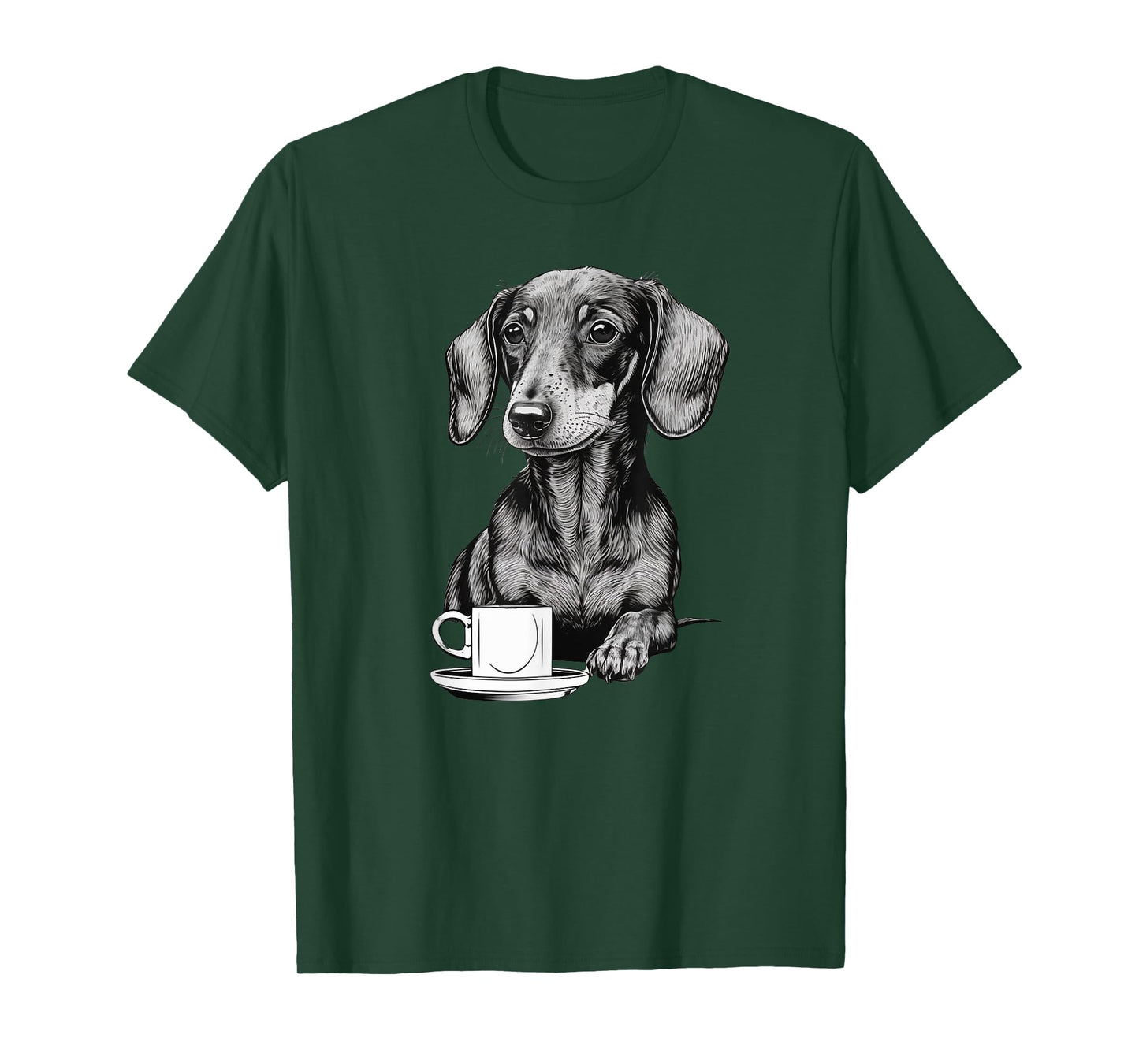 Dachshund Puppy Wiener with Coffee T-Shirt