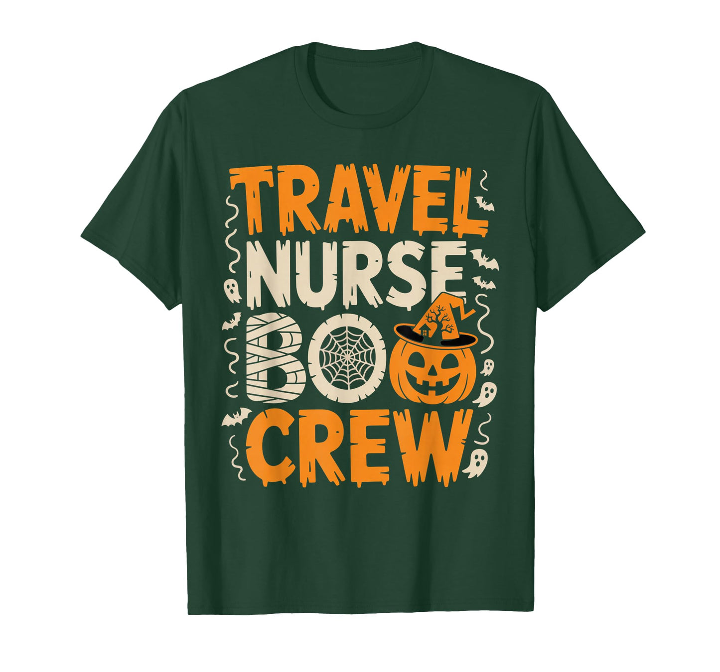 Travel Nurse Boo Crew Spooky Halloween Outfit T-Shirt