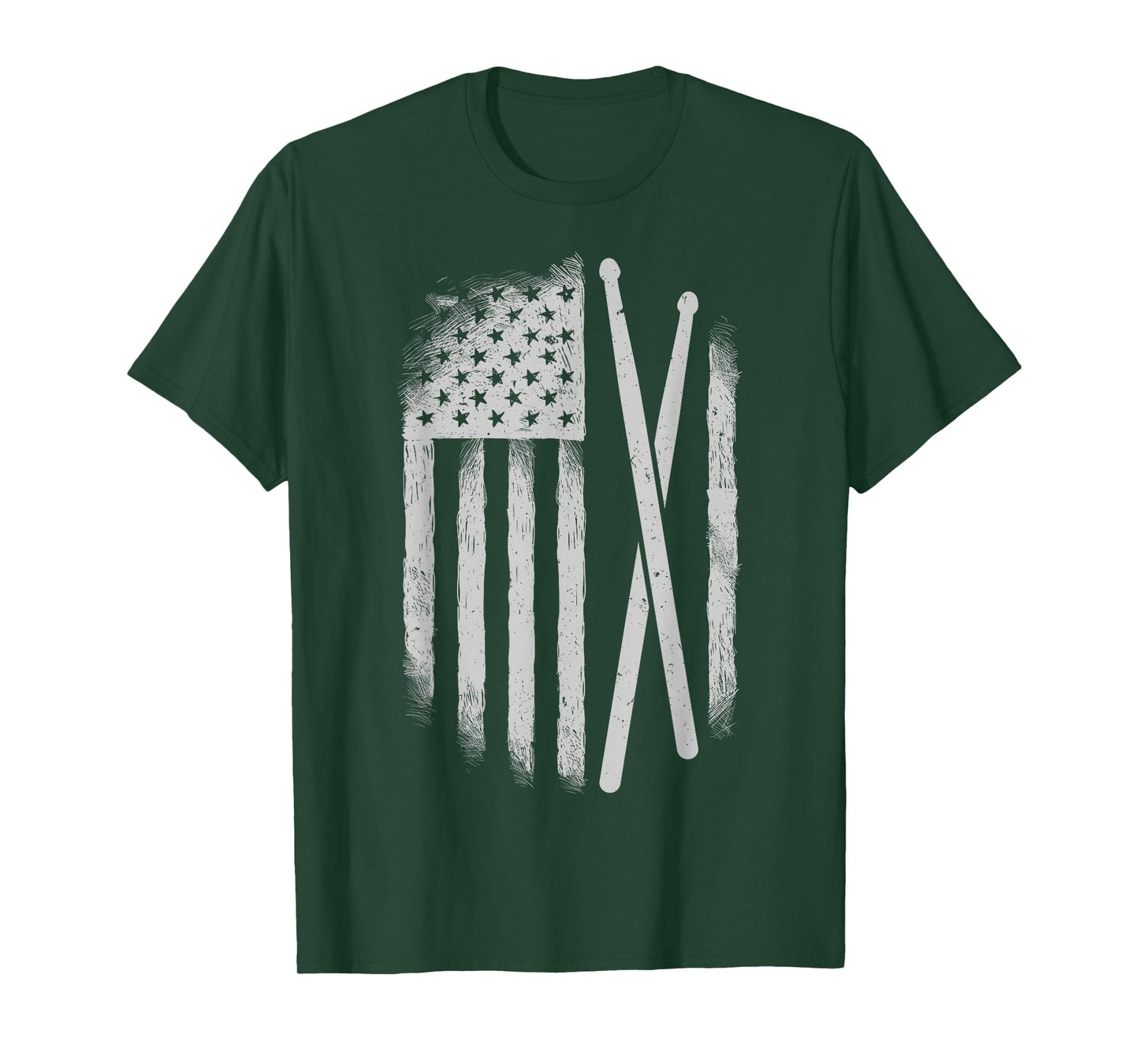 American Flag Drumsticks USA Drummers Vintage Drum Sticks T-Shirt
