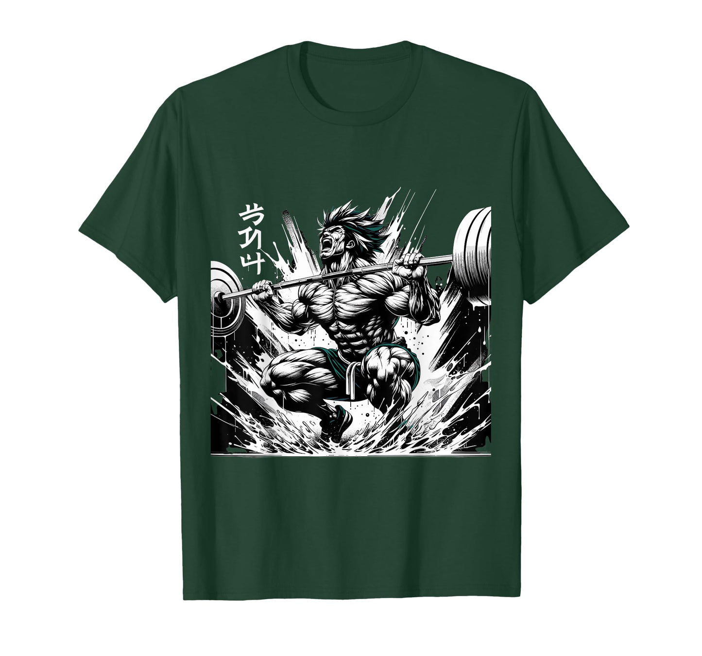 Muscle Manga Warriors - Anime Fitness Vector Design T-Shirt