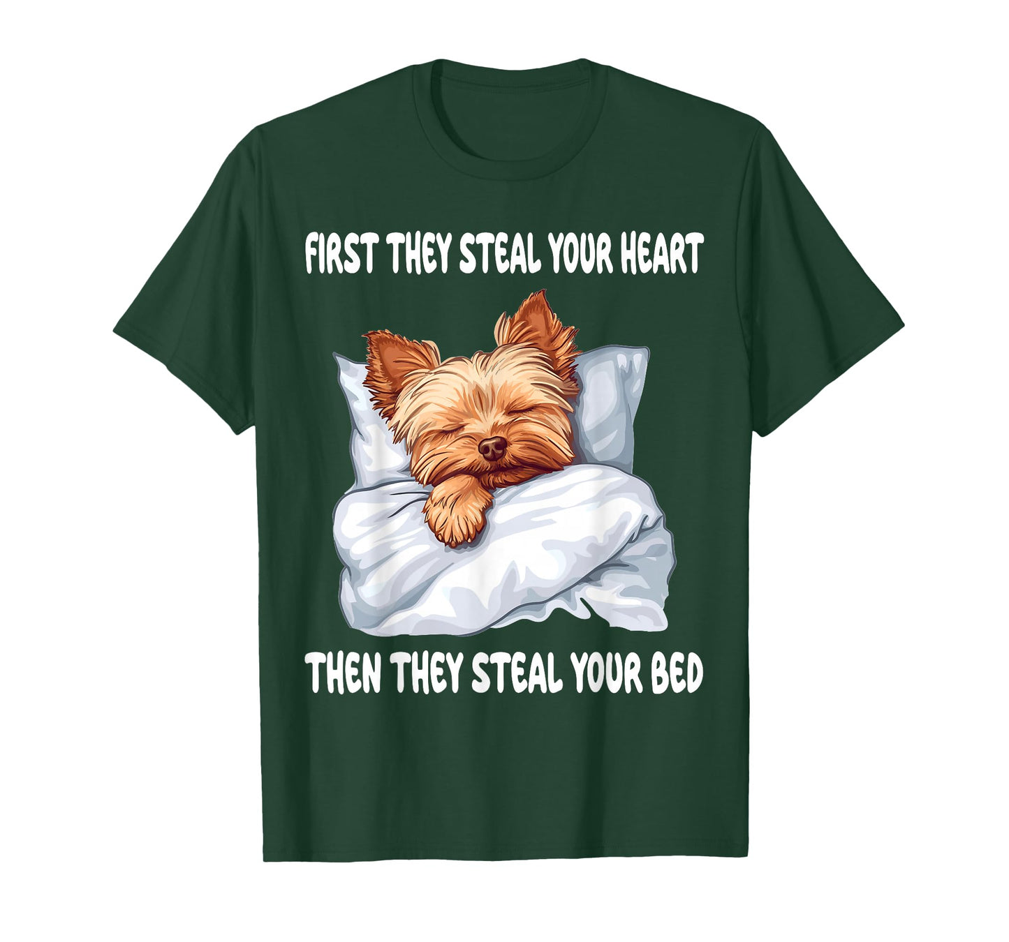 Yorkshire Terrier Yorkie Sleeping Pajamas Nightgown T-Shirt