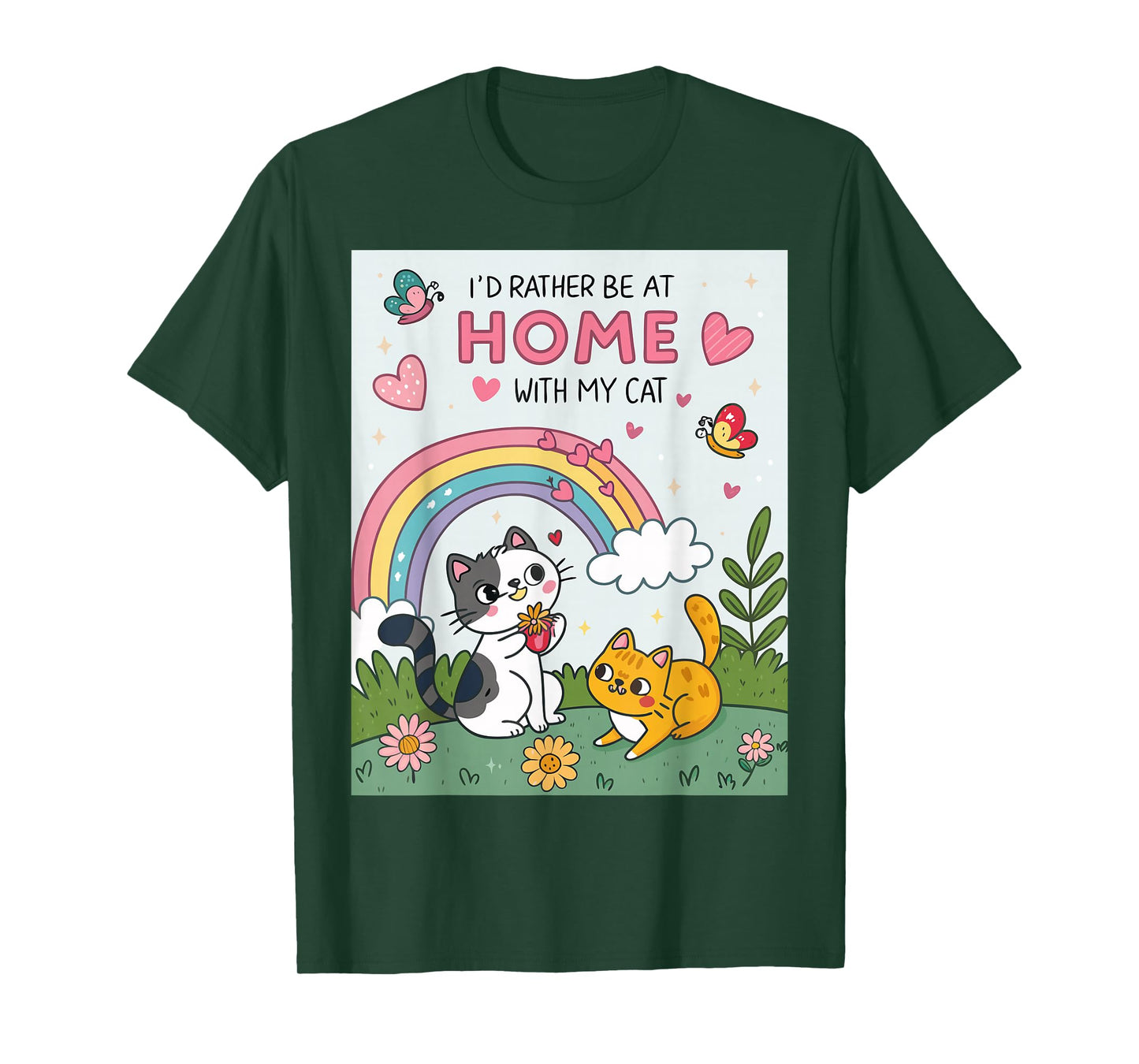 I'd Rather Be At Home With My Cat T-Shirt