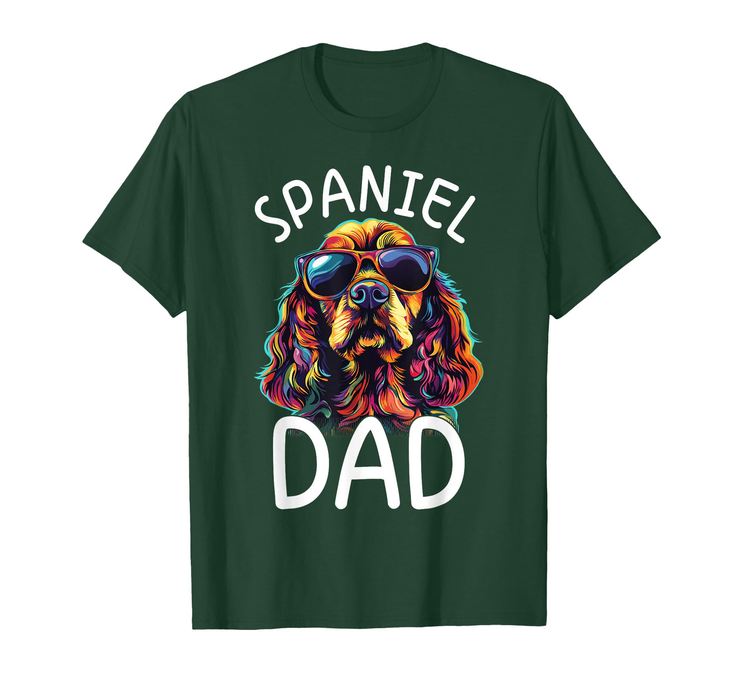 Cocker Spaniel Lovers Color Pop Art Mens Cocker Spaniel Dad T-Shirt