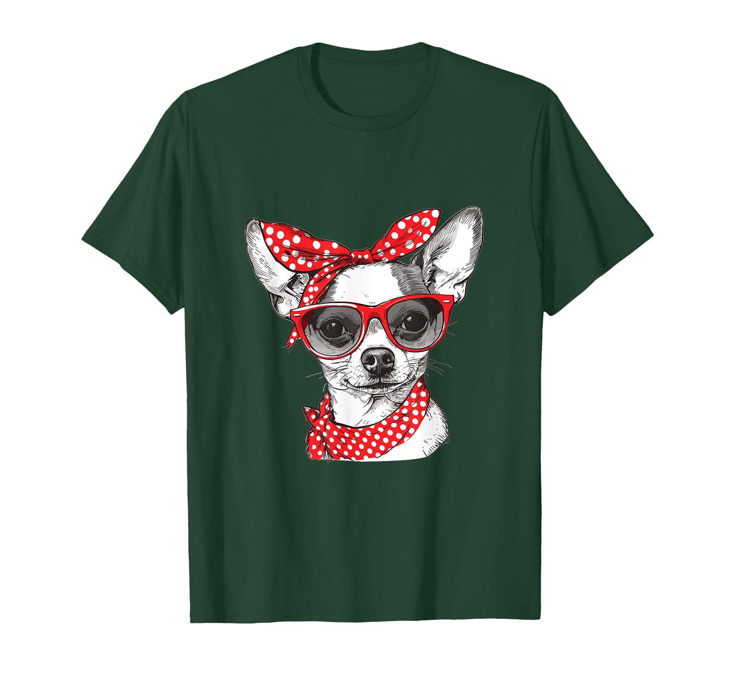 Chihuahua Chiwawa Dog Mom Bandana Mothers Day Graphic T-Shirt