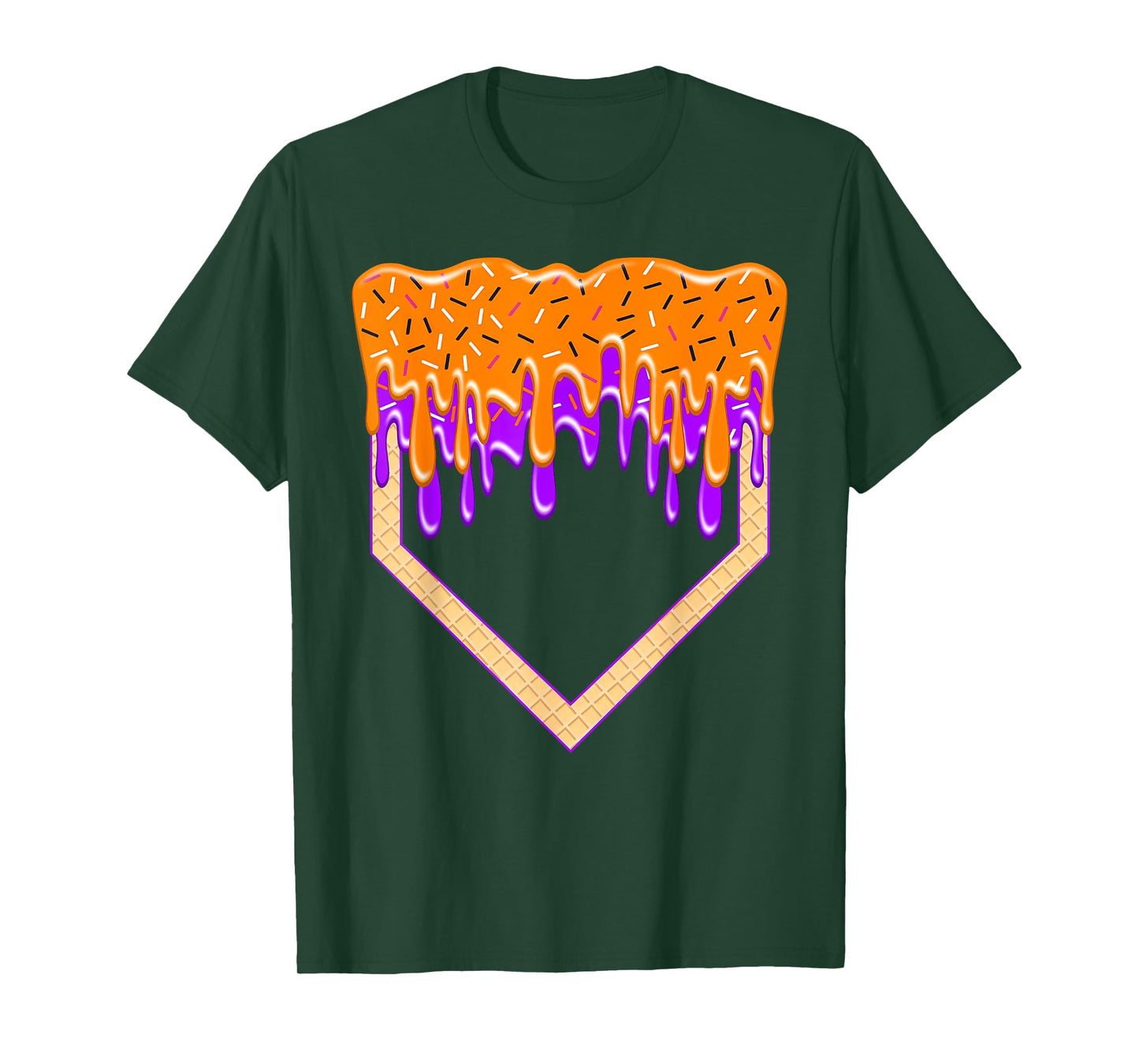 Halloween Baseball Home Plate Drip Baseball Lifestyle Boys T-Shirt