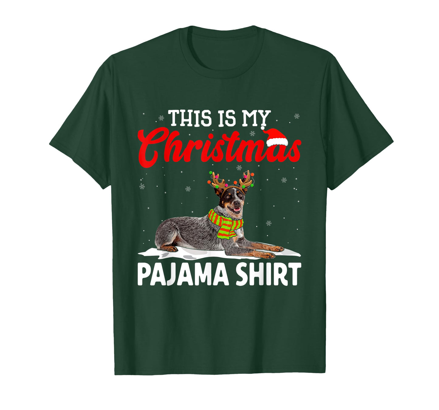 This Is My Christmas Pajama Shirt Australian Cattle Dog T-Shirt