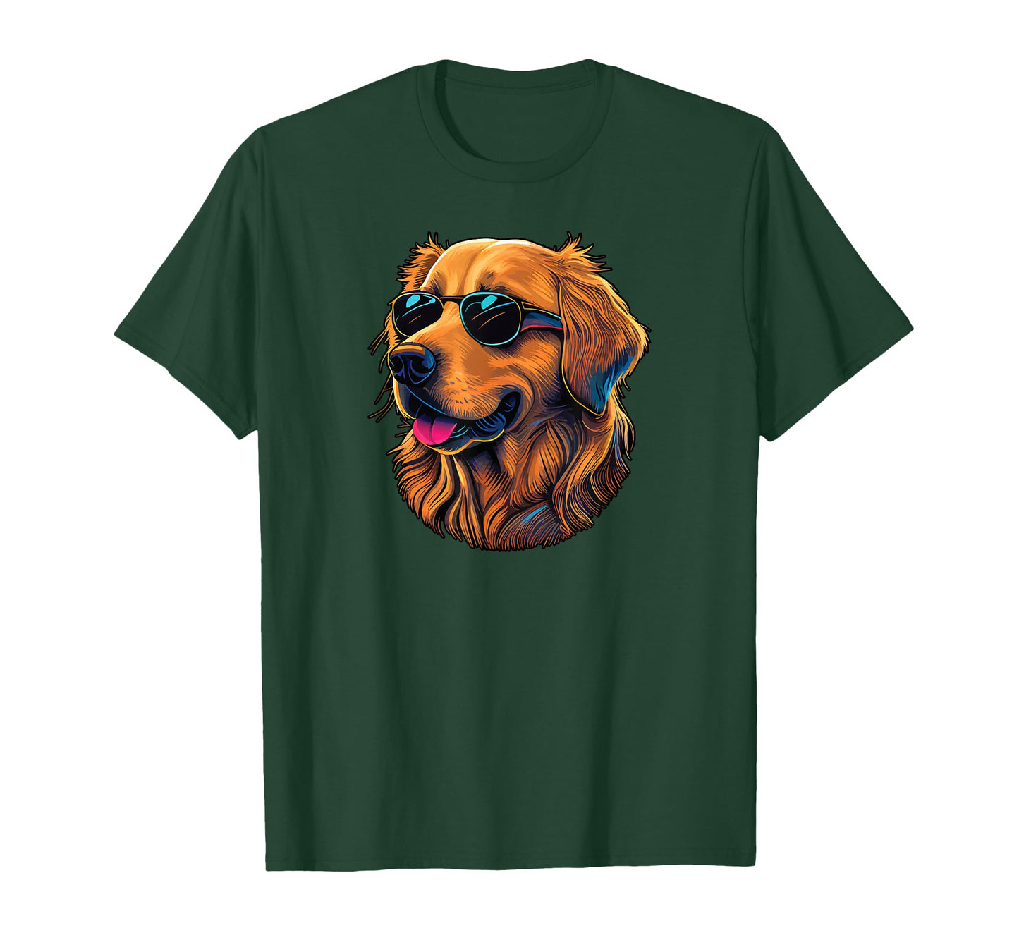 Dad Mom Cool Dog Sunglasses - Golden Retriever T-Shirt for Men Women