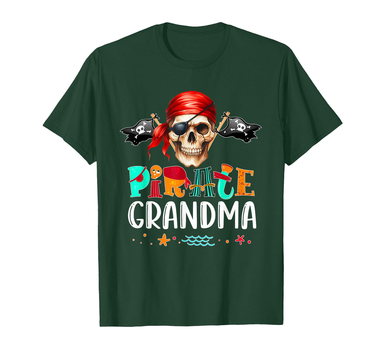 Pirate Grandma Funny Birthday Pirate Day Family Matching T-Shirt