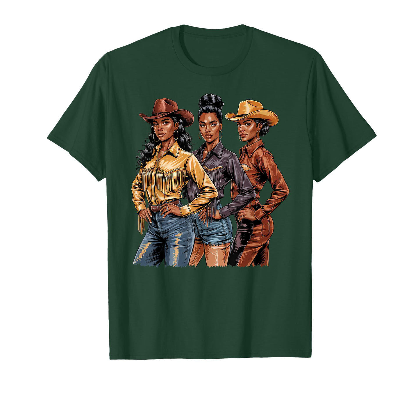 Black African American Cowgirl Western Country Texas Gifts T-Shirt