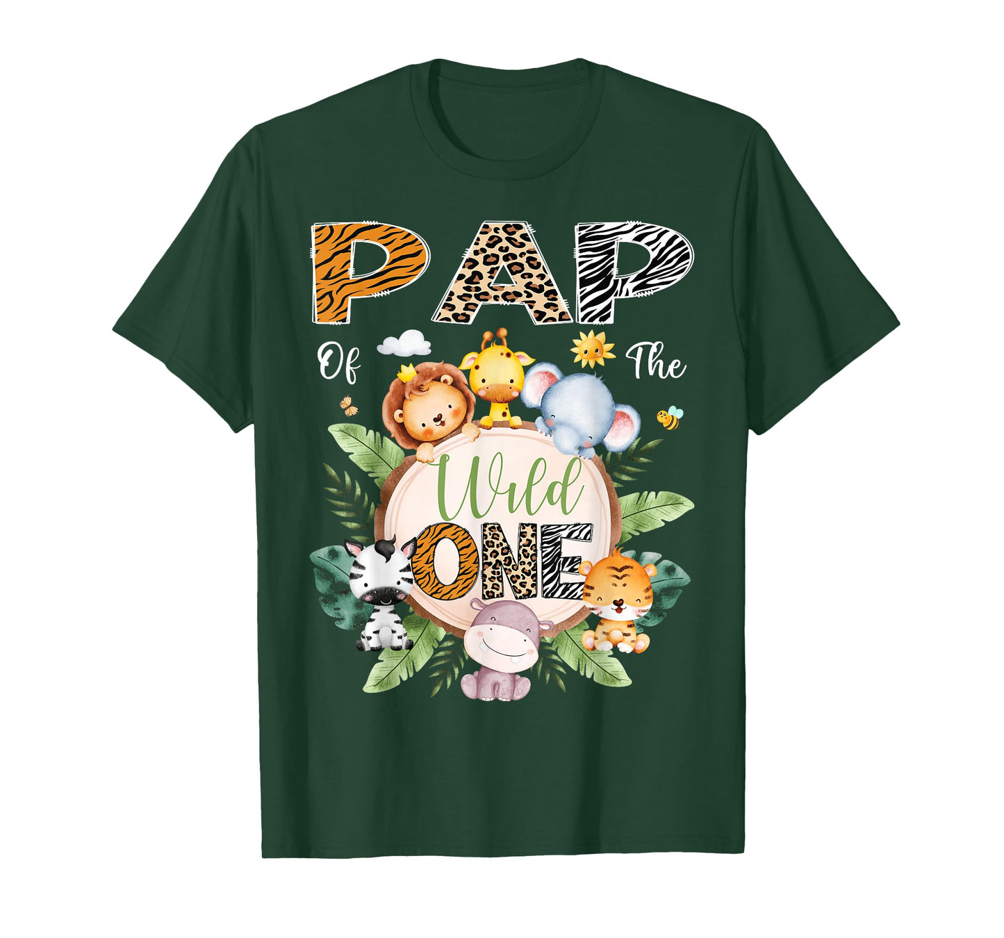 Pap Of The Wild One 1St Birthday Safari Jungle Animal T-Shirt