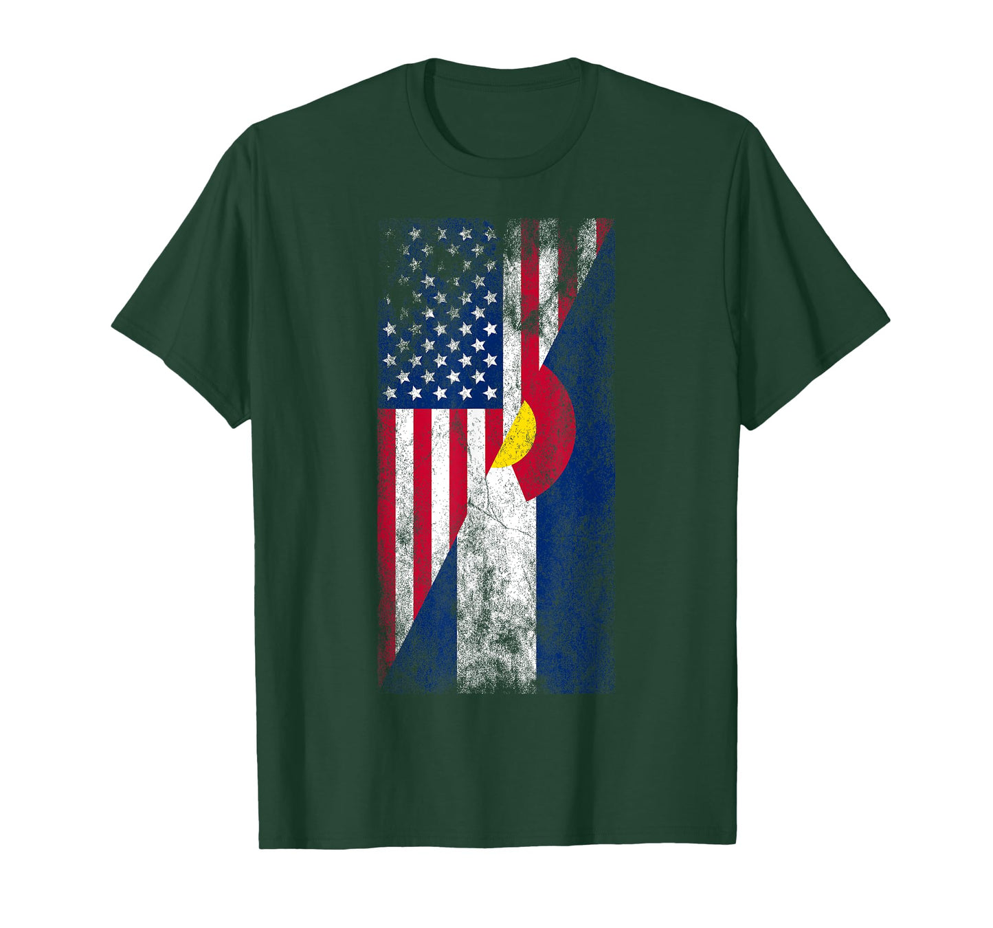 USA & Colorado Flags - American Coloradan T-Shirt
