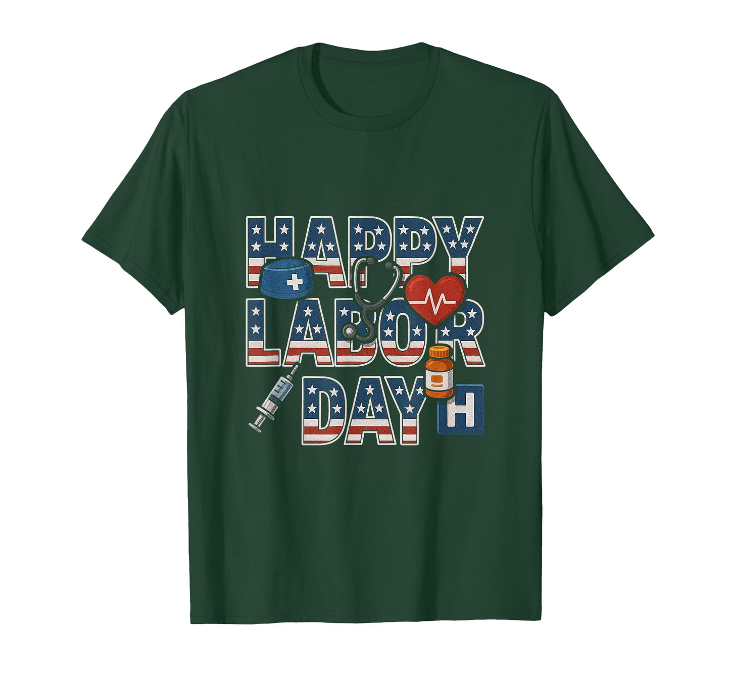 Labor Day Tshirt 2018 American Flag Labor Day Tee Women Men T-Shirt