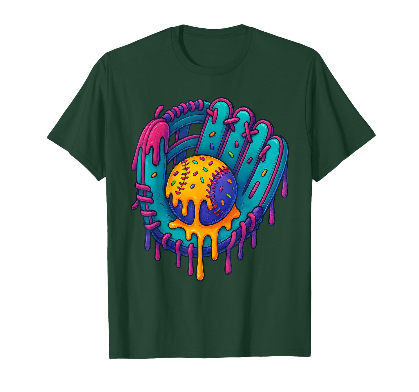 Baseball Gloves Drip Ice Cream Drip Youth Boys T-Shirt