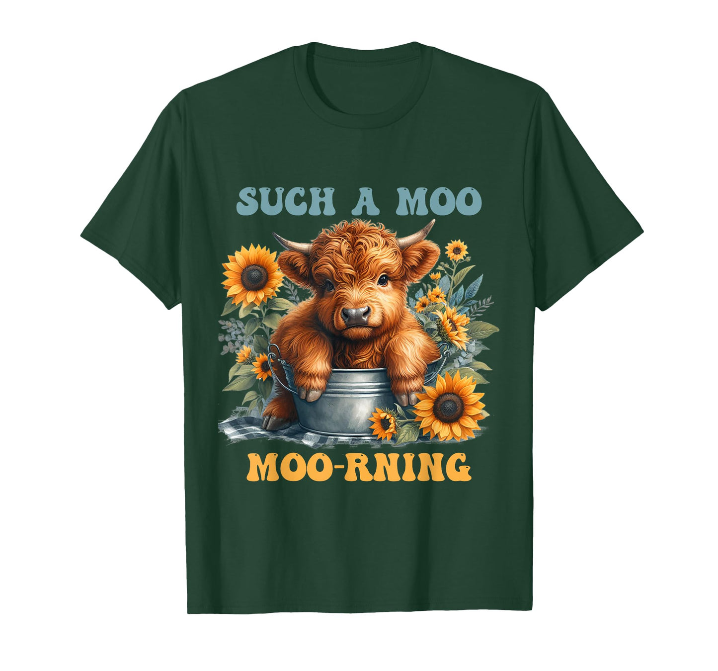 Cute Scottish Highland Cow Heifer Farm Animal Girl Women T-Shirt