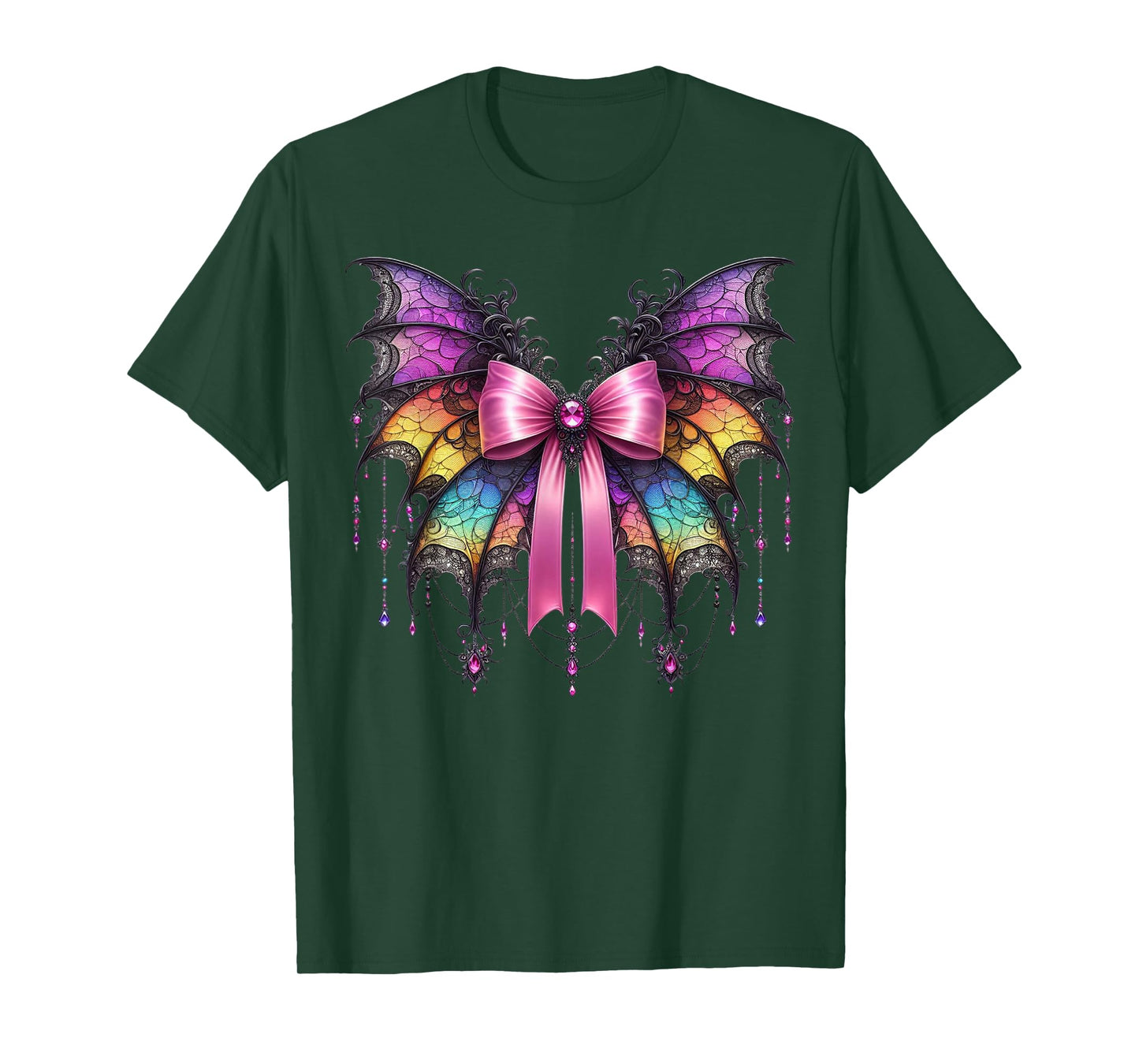 Bat Coquette Bow Halloween Coquette Spooky Gothic Y2k T-Shirt