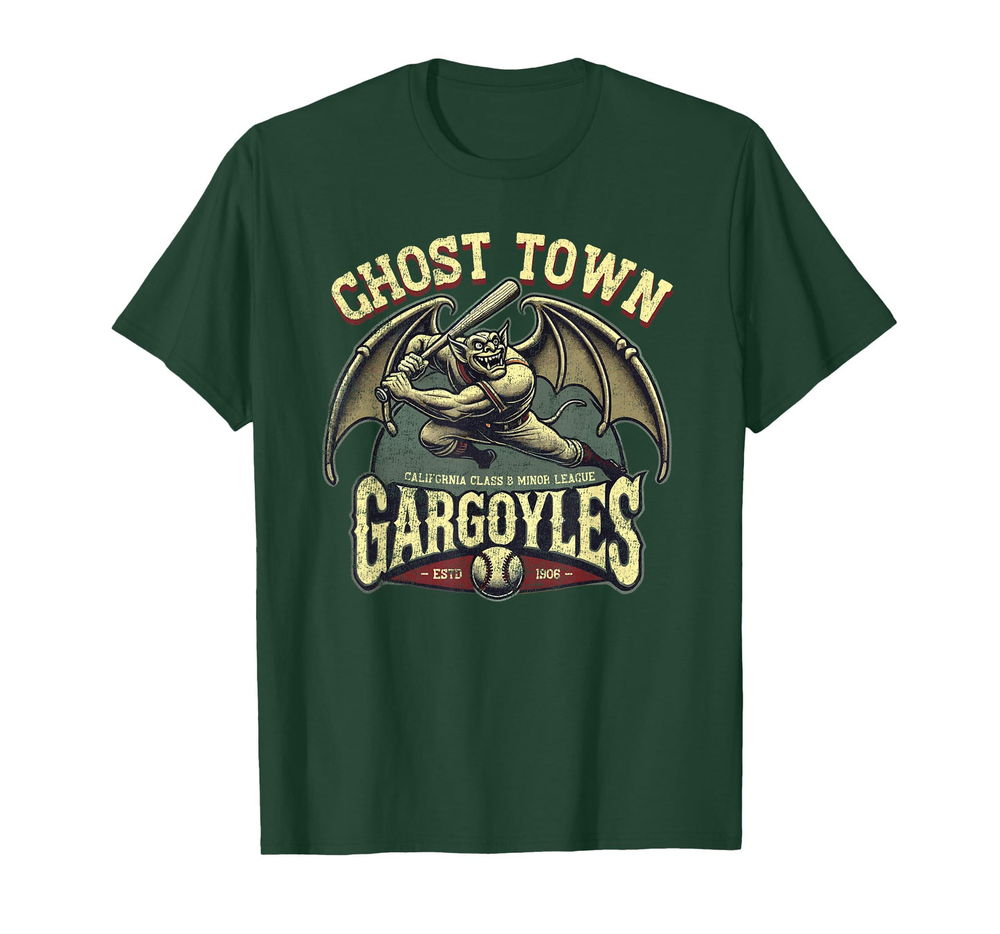 Halloween Ghost Town Gargoyles Minor League Baseball T-Shirt