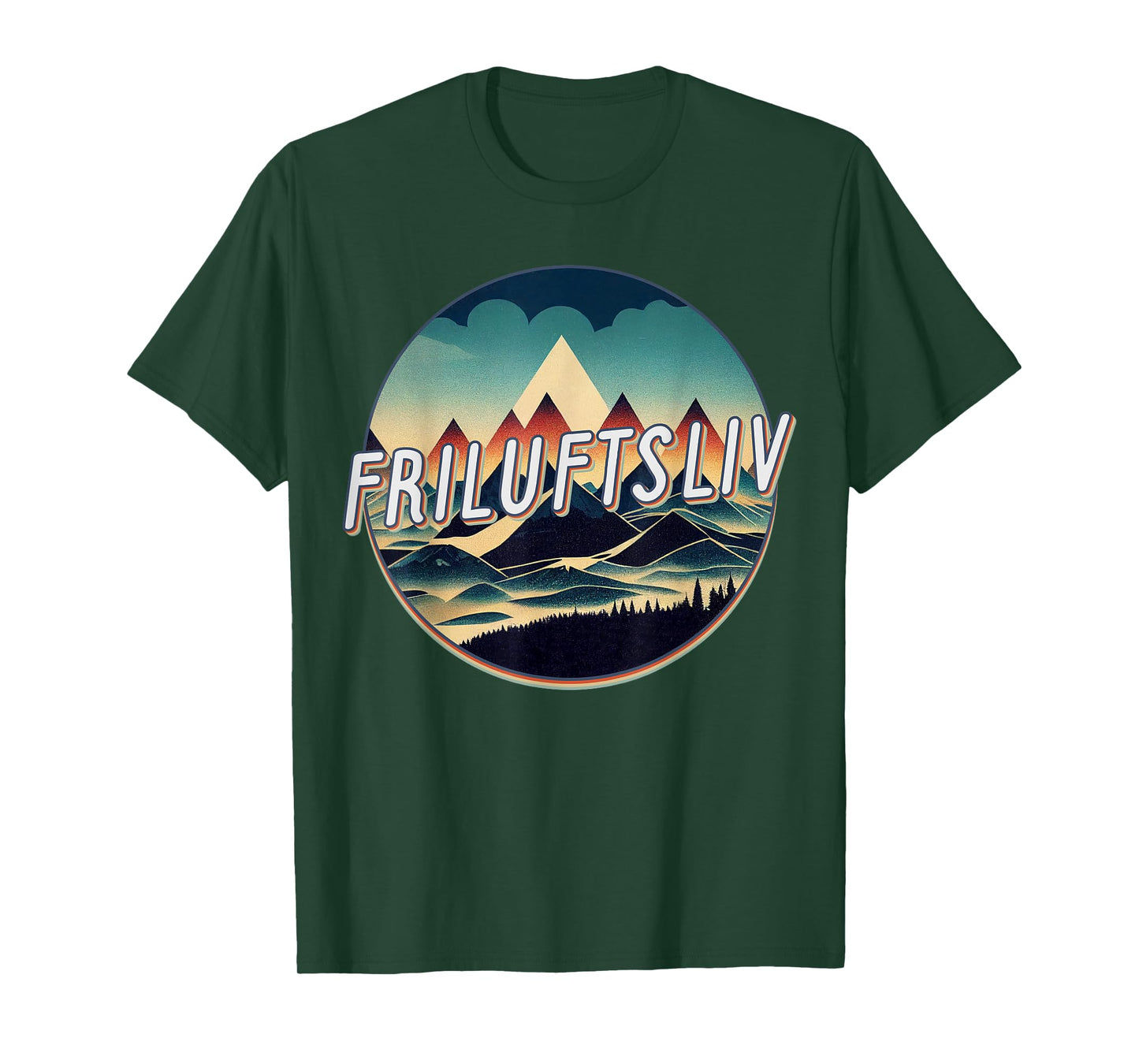 Retro Vintage Friluftsliv Love Outdoors Norwegian T-Shirt