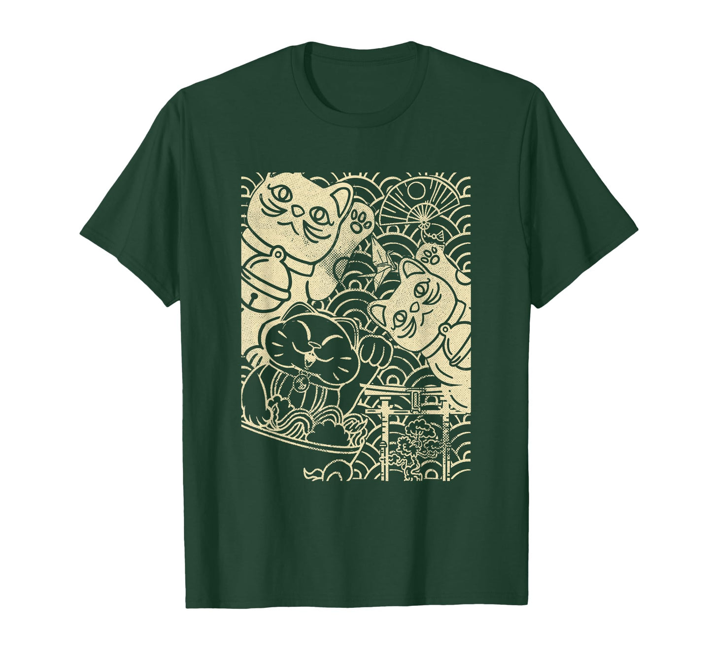 Lucky Cat Maneki-Neko Japanese Good Luck Japan Life T-Shirt