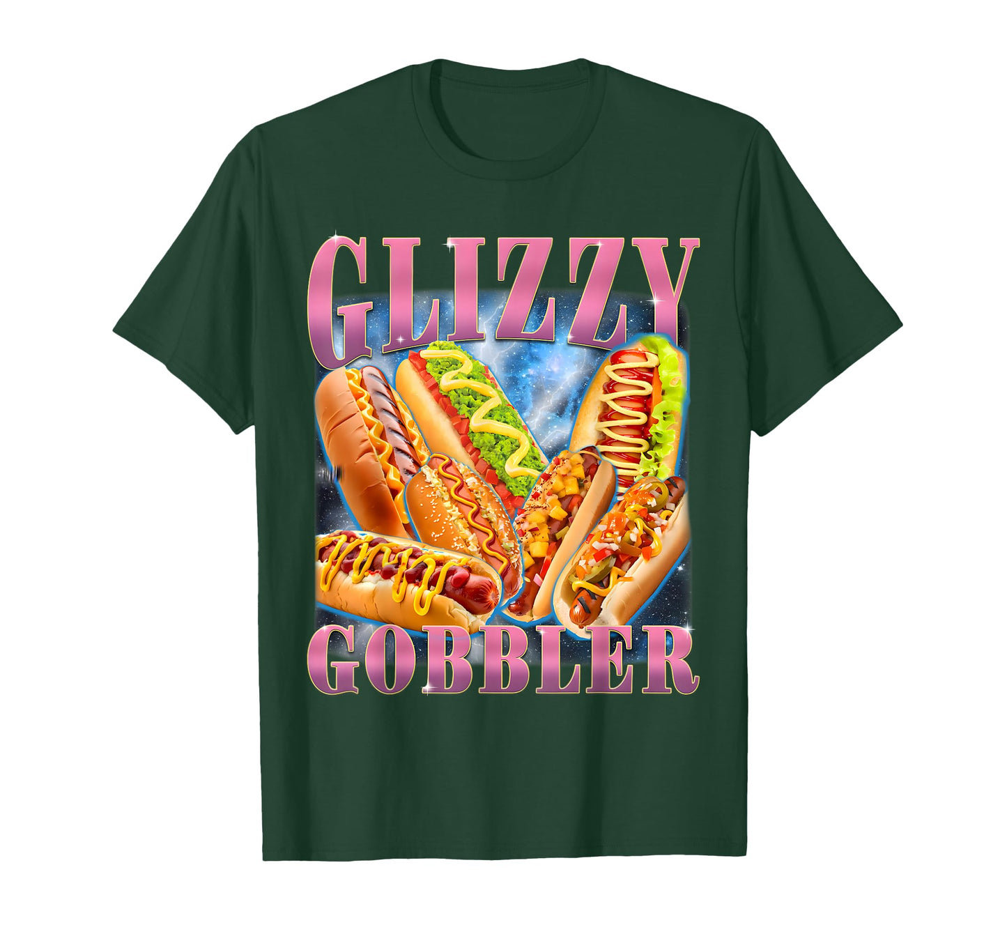 Retro Glizzy Hot Dog Gobbler Funny Hilarious Glizzy Meme T-Shirt