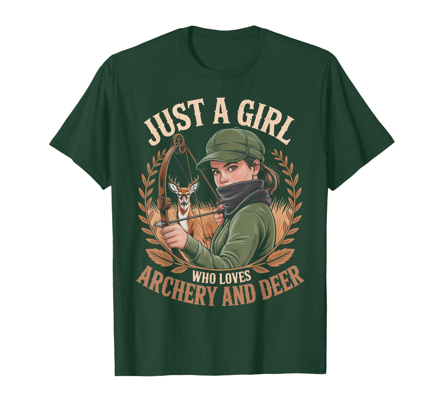 Archery and Deer Compound Bowhunter Bow Hunting Girl Archery T-Shirt