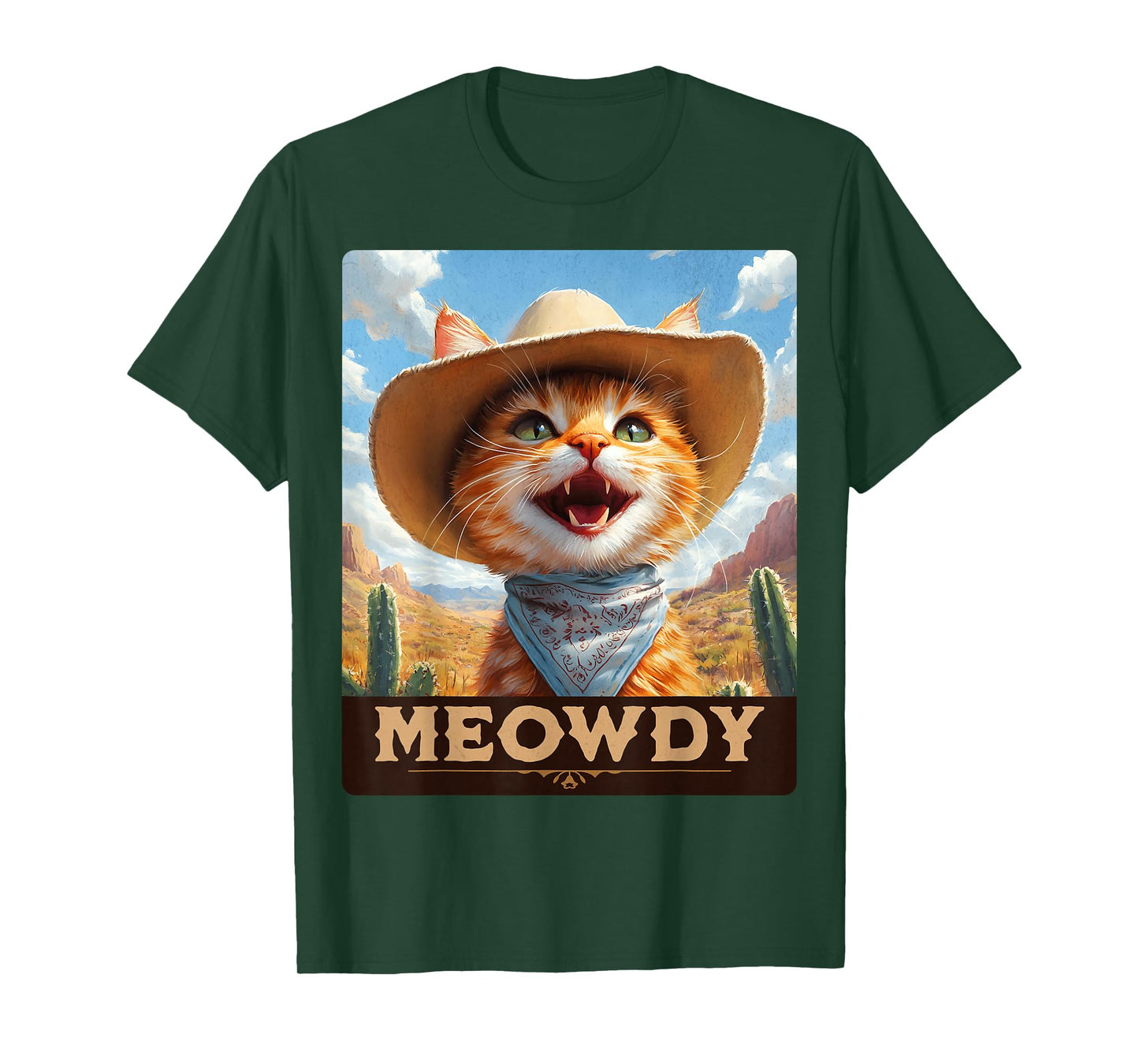 Meowdy, Cowboy: A Furry Friend in the Wild West, cat T-Shirt