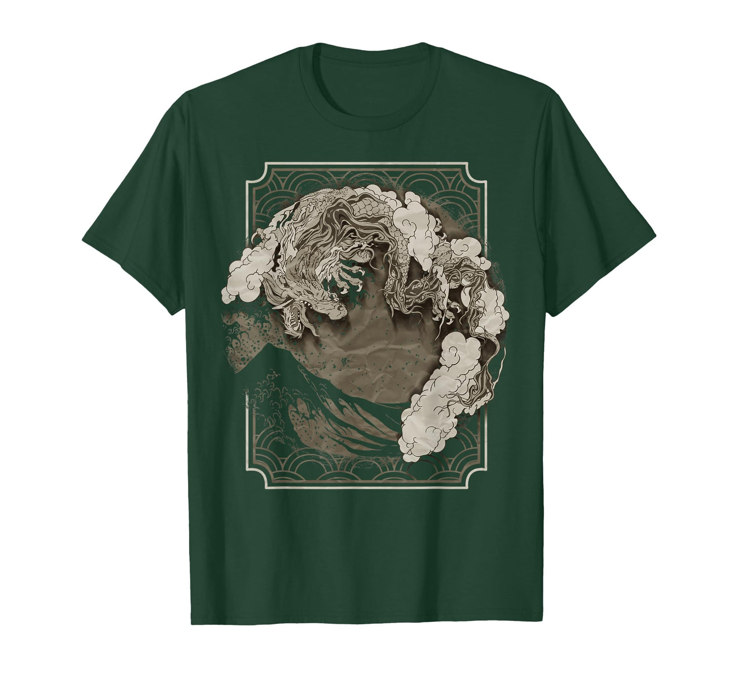 Anime Japanese Dragon Tiger Aesthetic Manga Japanese Art T-Shirt