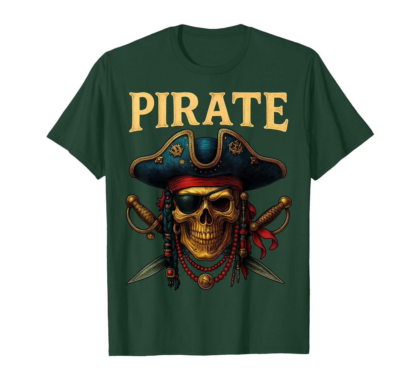 HUGvyn Halloween: Pirate Skull Crossbones Skeleton Kids Boys T-Shirt