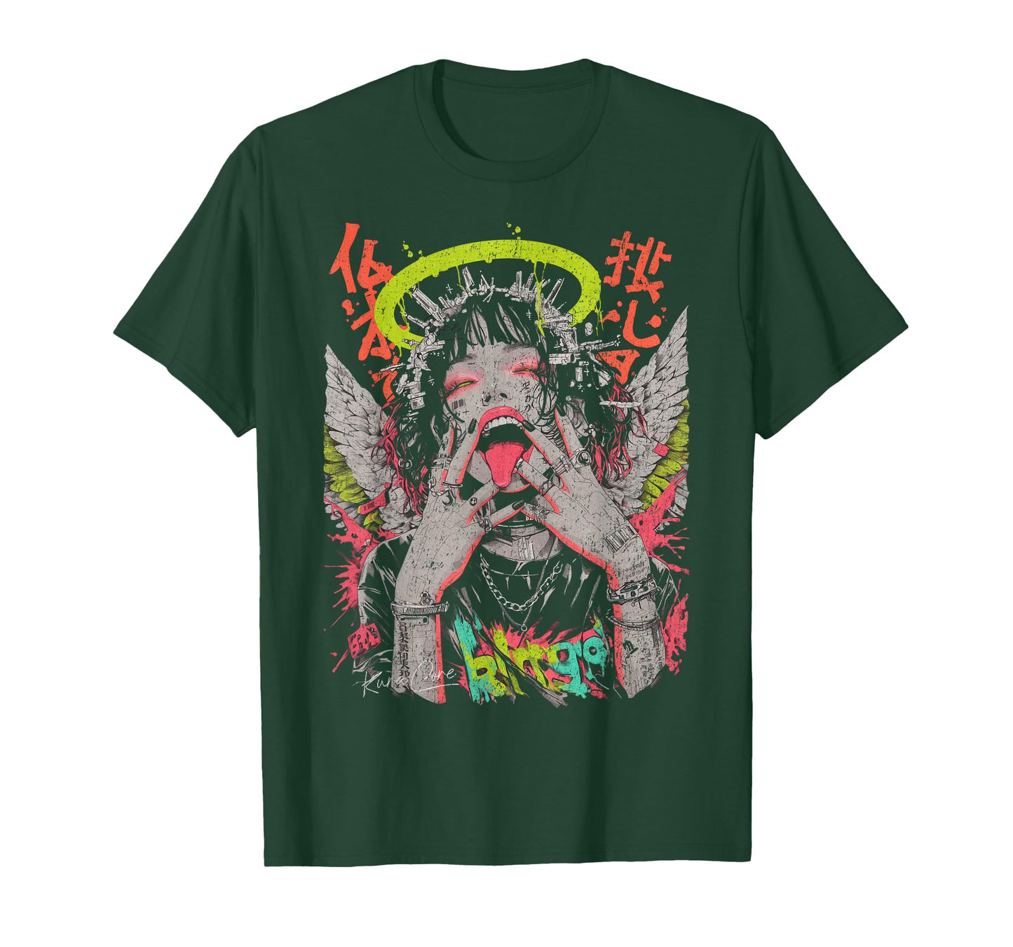 Japanese Streetwear Cyberpunk Y2K Techwear Retro Manga Anime T-Shirt