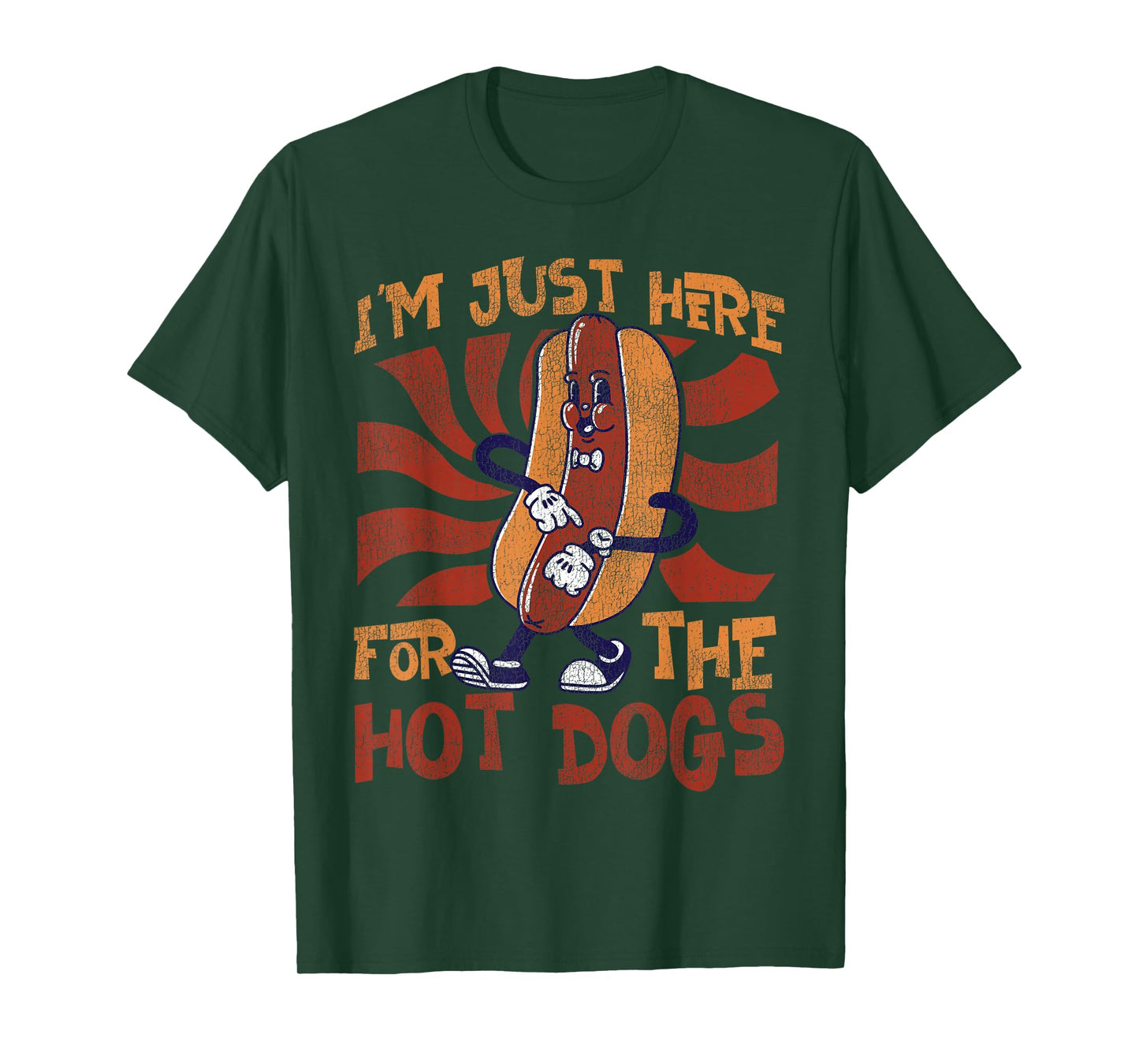 Hot Dog Adult I'm Just Here for The Hot Dogs T-Shirt