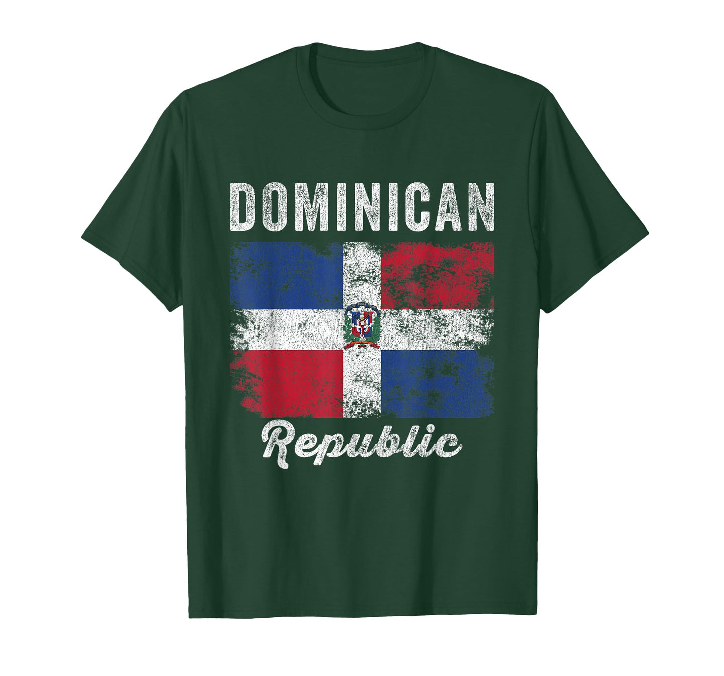 Dominican Republic Flag Vintage - Men Women - Dominican Flag T-Shirt