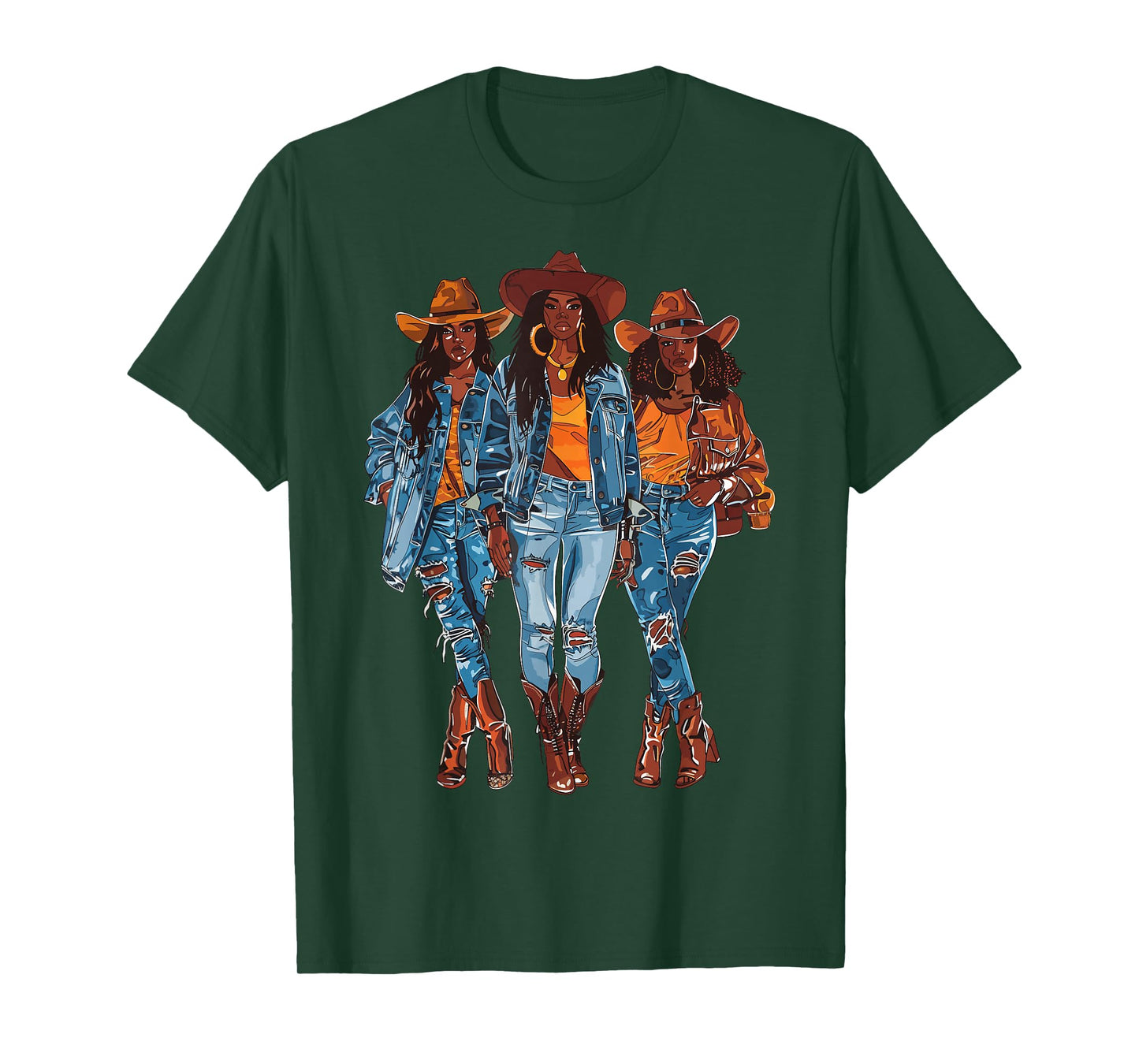 Black Cowgirl Vibes Melanin Black History Texas T-Shirt