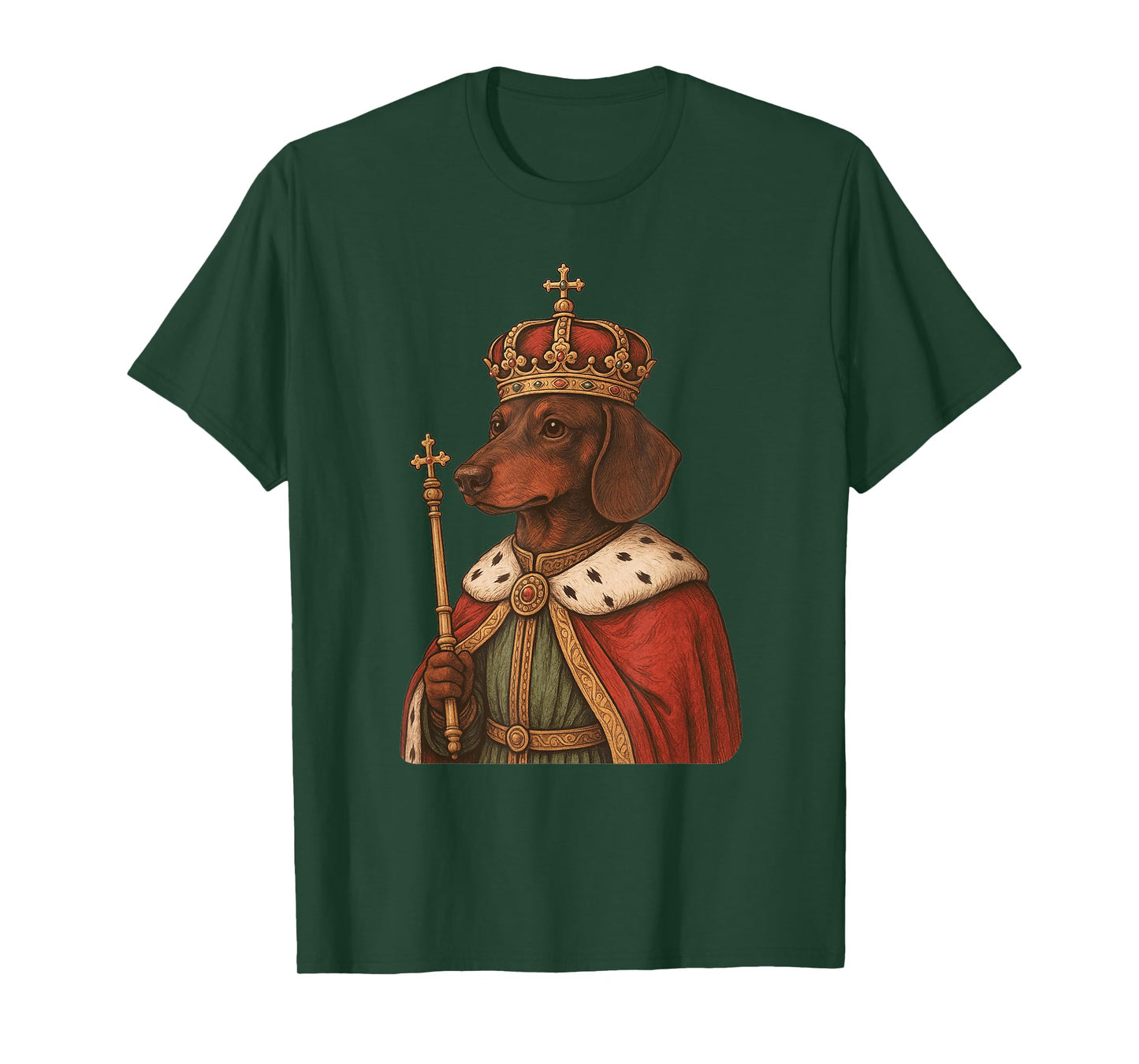 Dachshund is King Doxie Dog Dachshund Lover Men Women T-Shirt